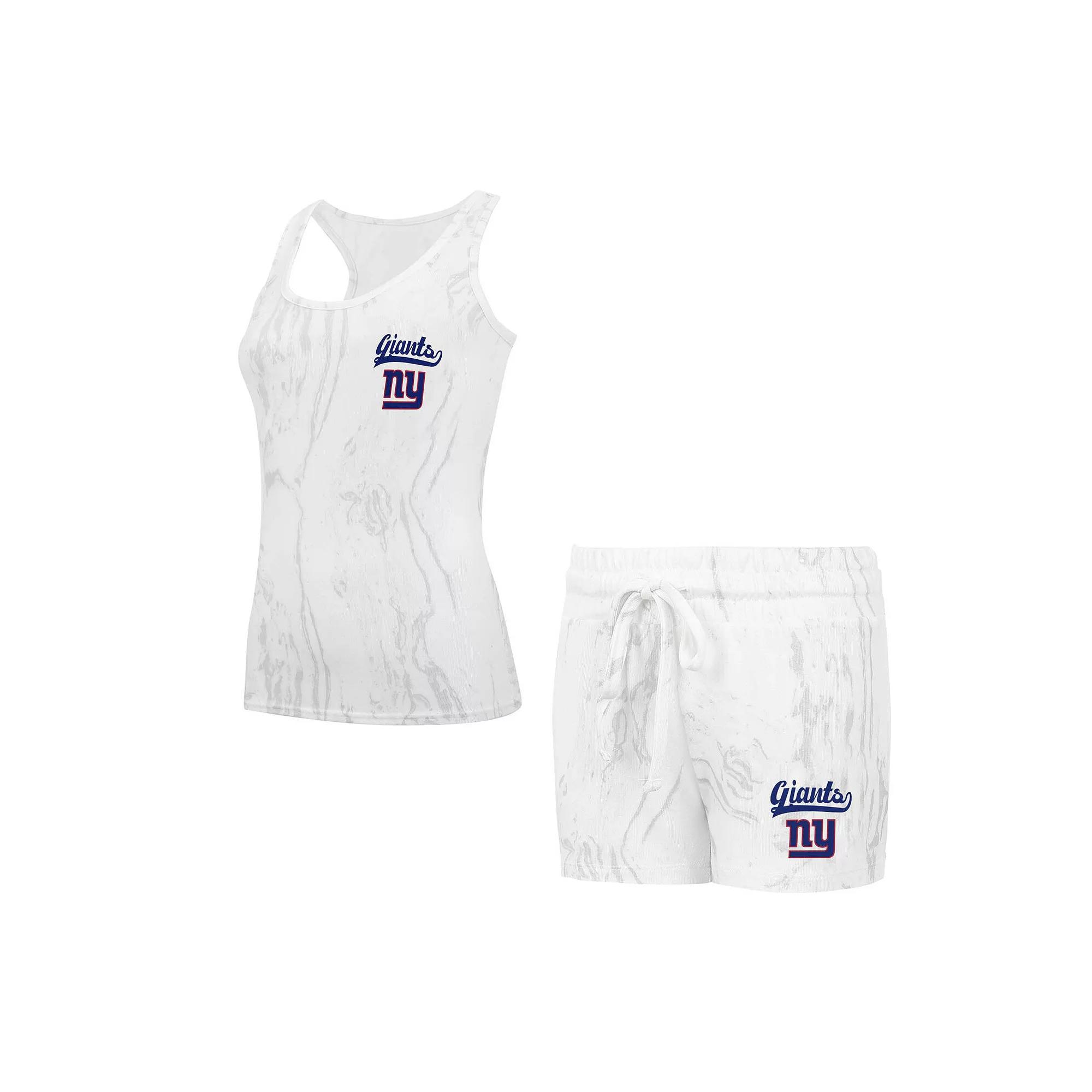 Women's Concepts Sport New York Giants Quartz Hacci Knit Tank Top & Shorts Sleep Set,  Product Image