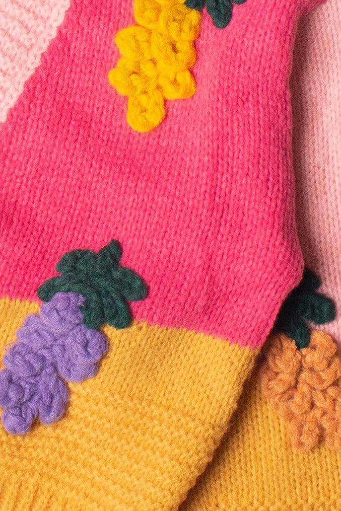 Rainbow Fruit 3D Applique Cardigan Product Image