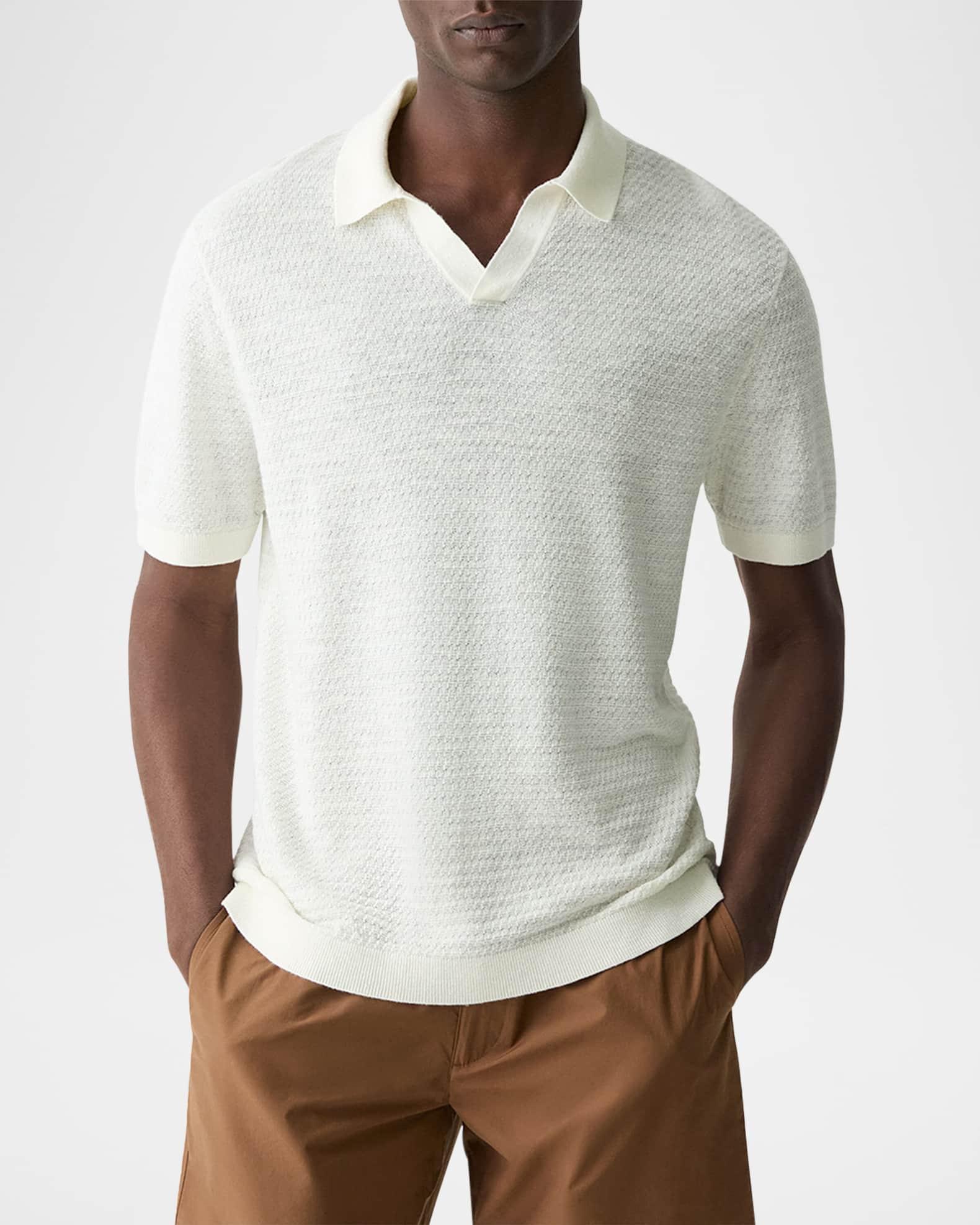 Men's Brenan Knit Short-Sleeve Johnny Collar Polo Sweater Product Image