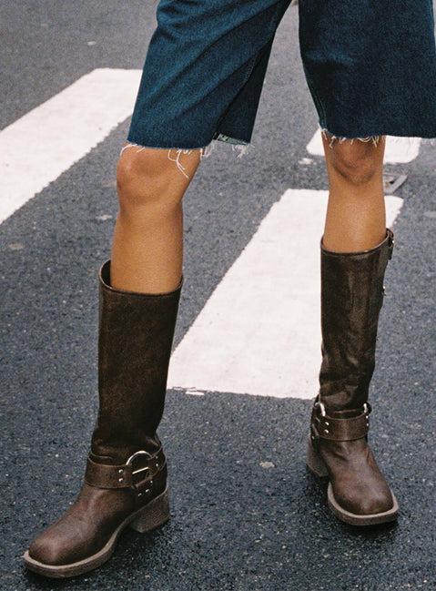 Buckle Down Boots Brown Product Image