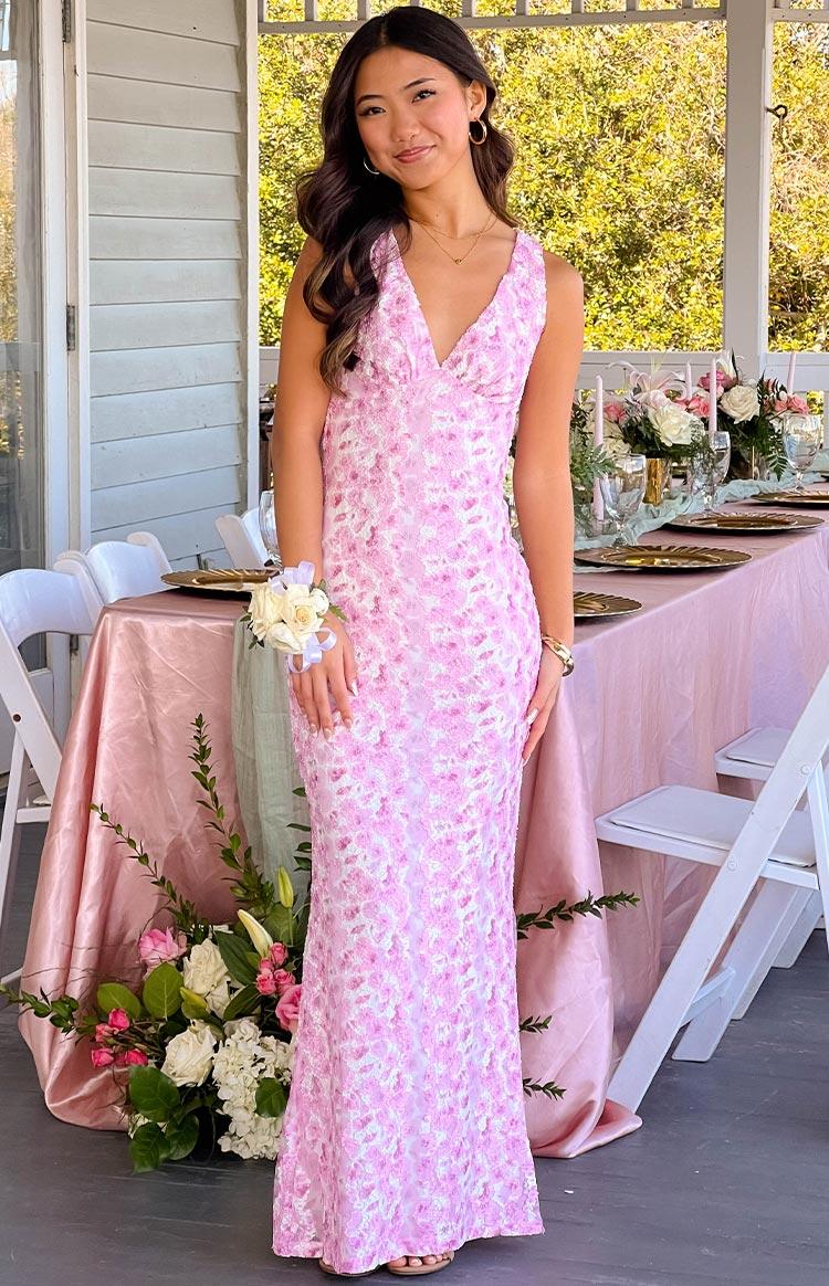 Farida Pink Lace Maxi Dress Baby Product Image
