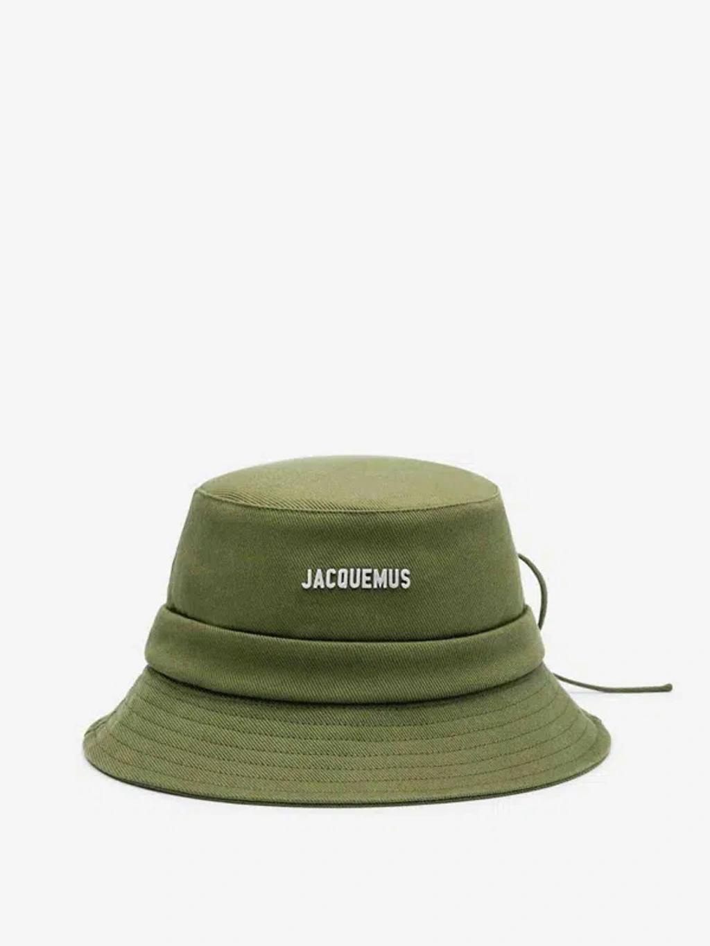 JACQUEMUS Gadjo Bucket Hat Featuring Bow Detailing In Green Product Image
