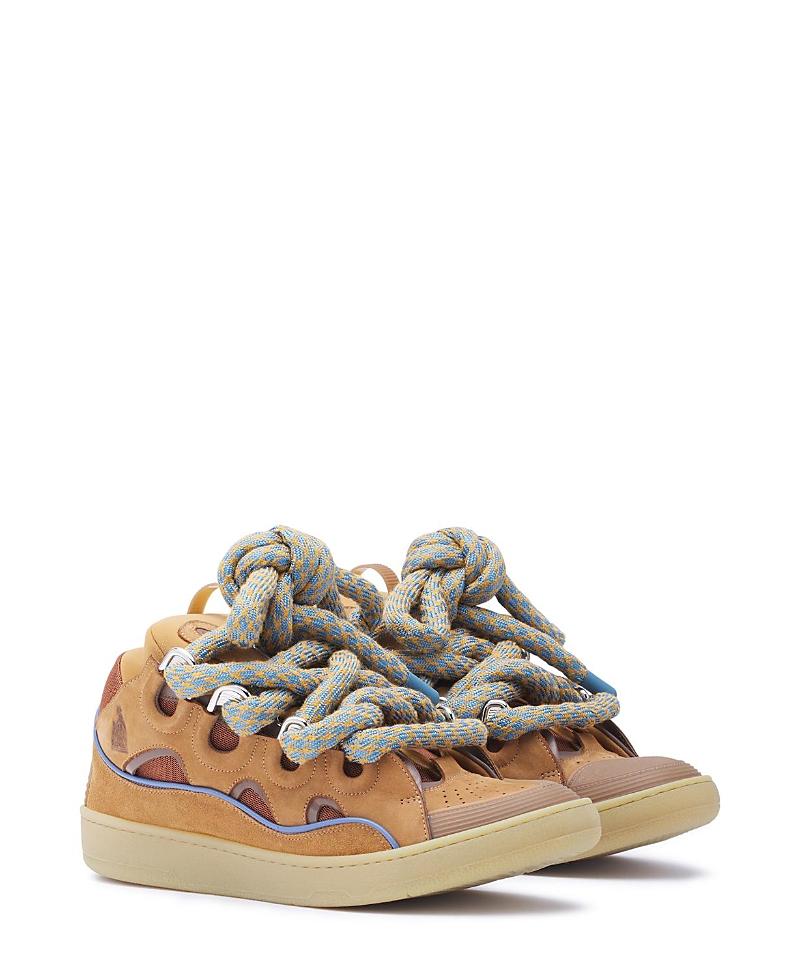 Mens Curb Sneakers in Leather with Snake Laces Product Image