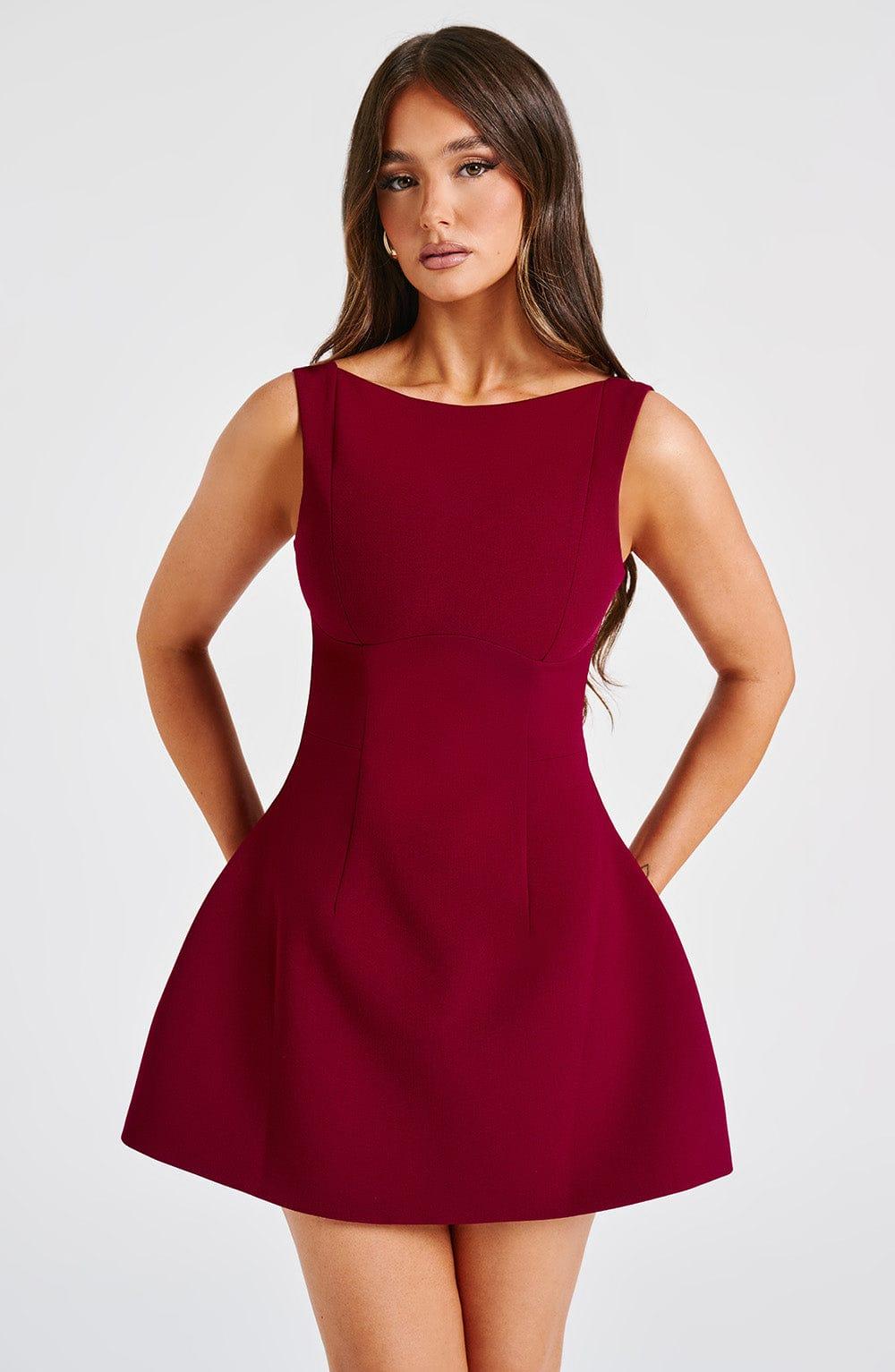 Alana Mini Dress - Wine Product Image
