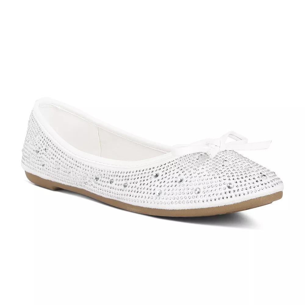 London Rag Women's Rhinestone & Stud Ballet Flats,  Product Image