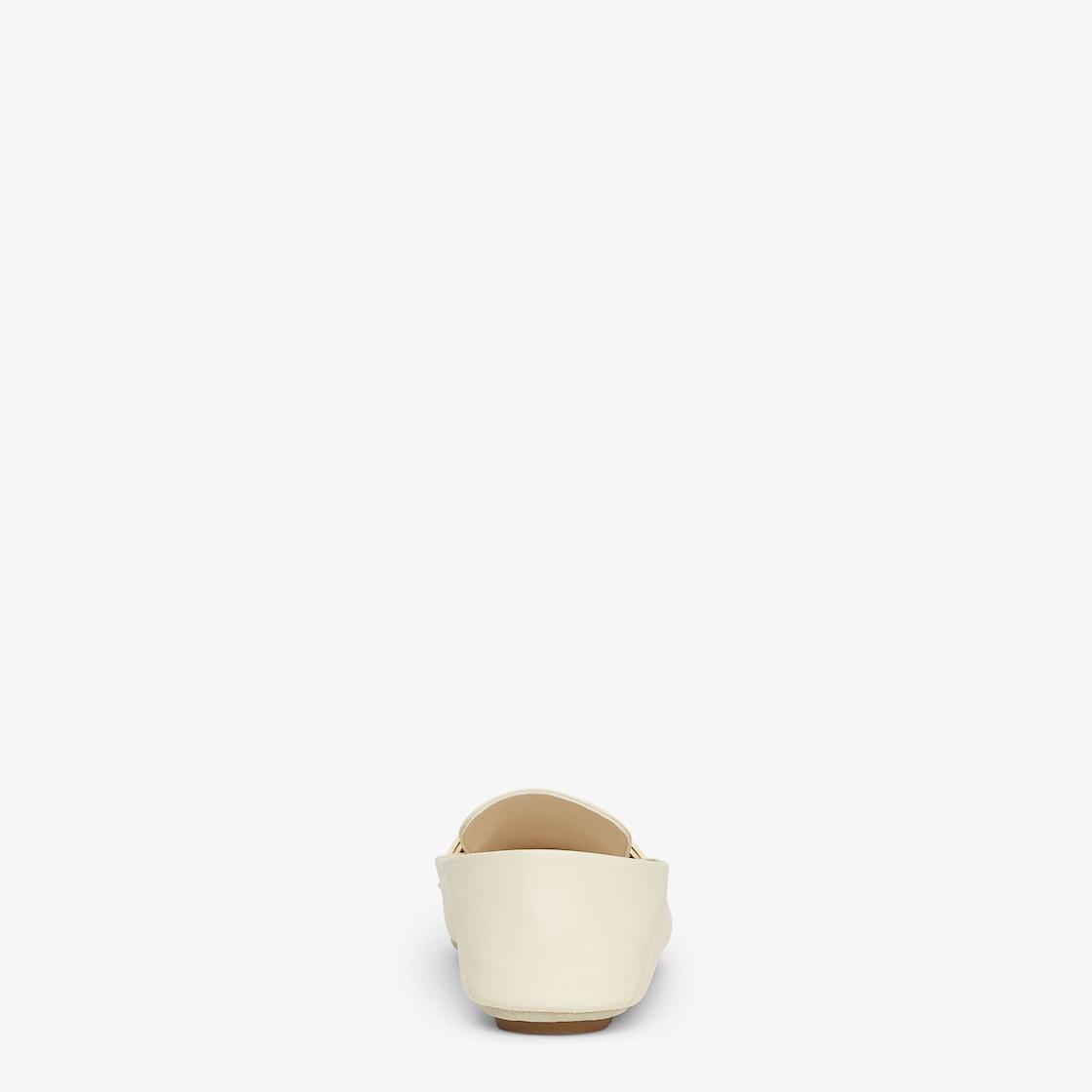 BaguetteWhite leather loafers Product Image