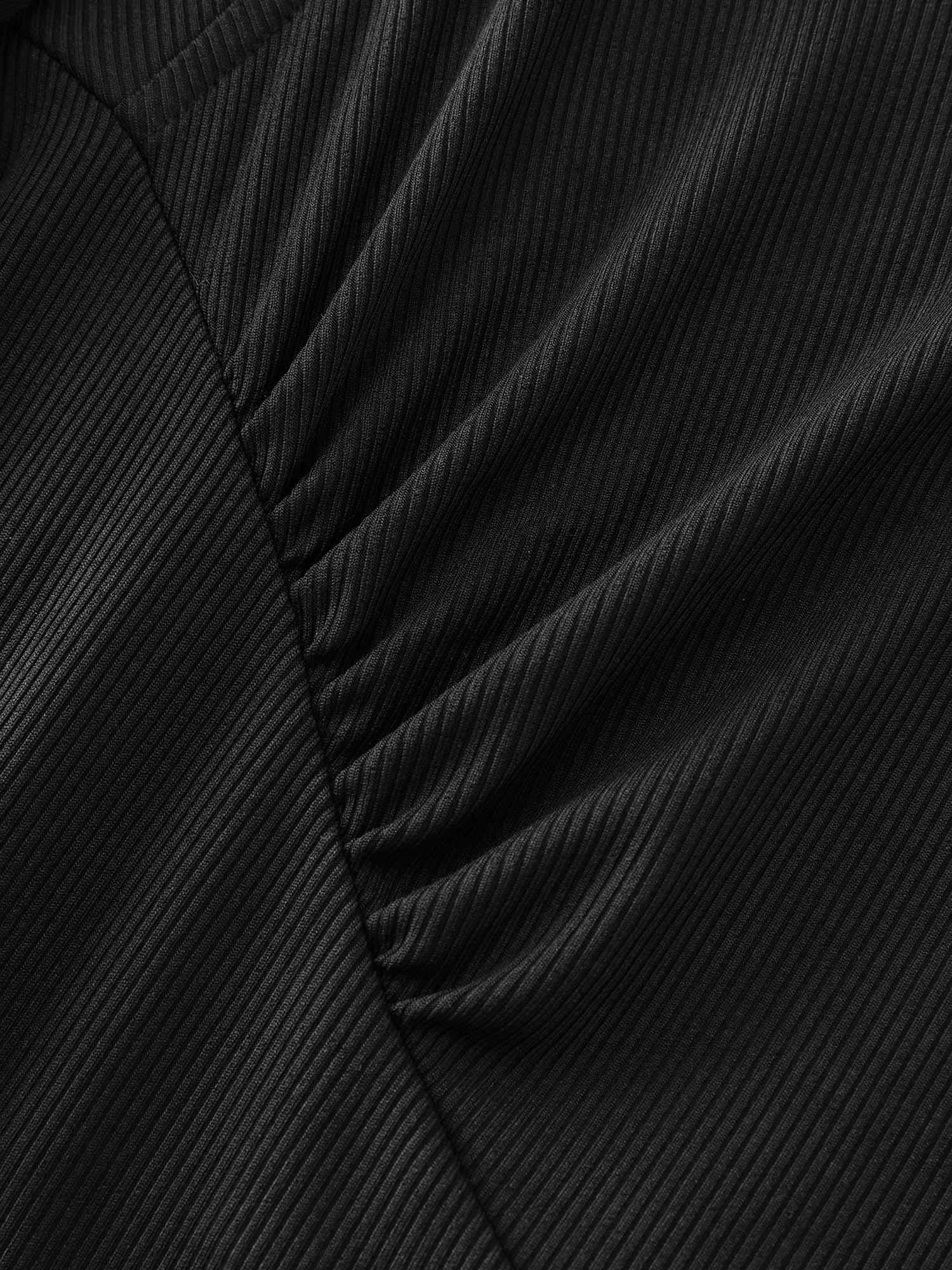 Asymmetrical Neckline Draped Knit Midi Dress Female Product Image