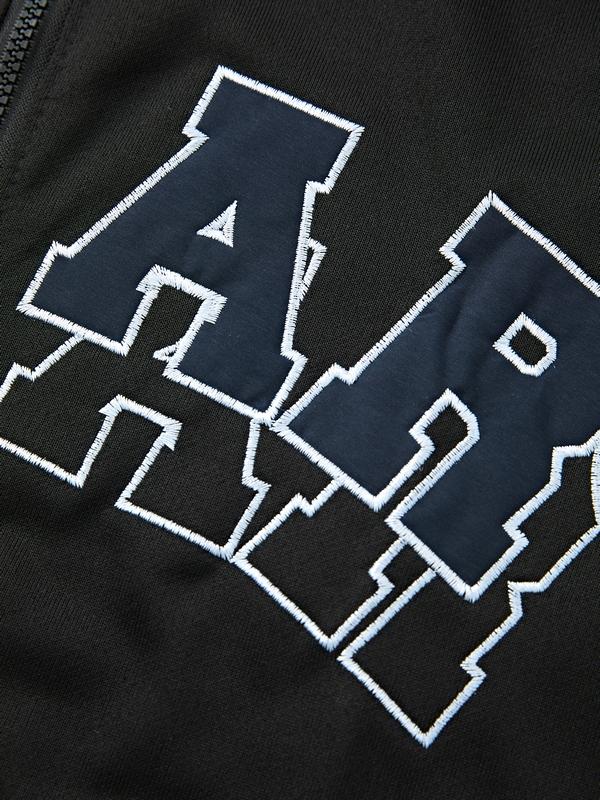 Men's Contrast Color Print Oversized Hoodie Product Image