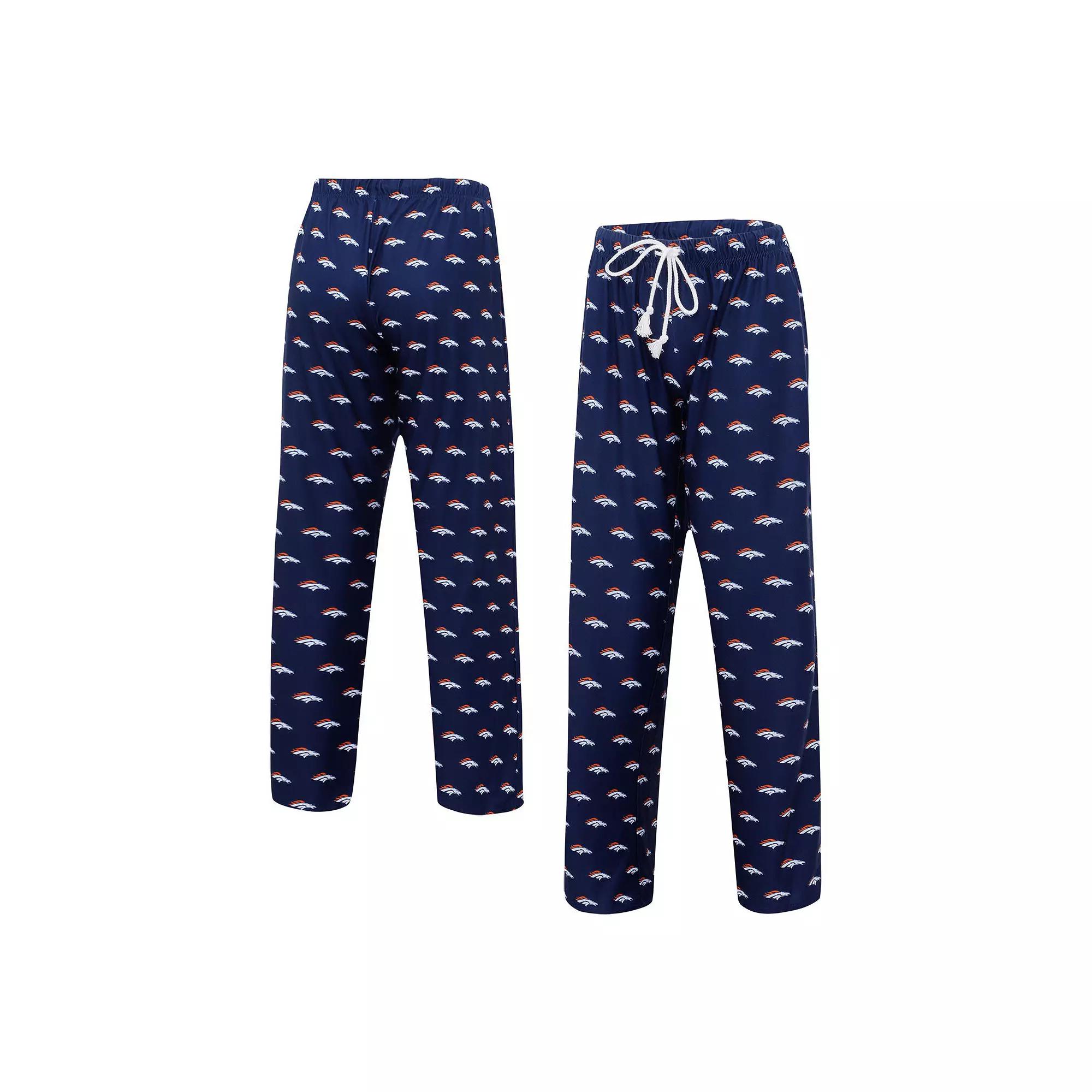 Women's Concepts Sport Navy Denver Broncos Gauge Allover Print Sleep Pants,  Product Image