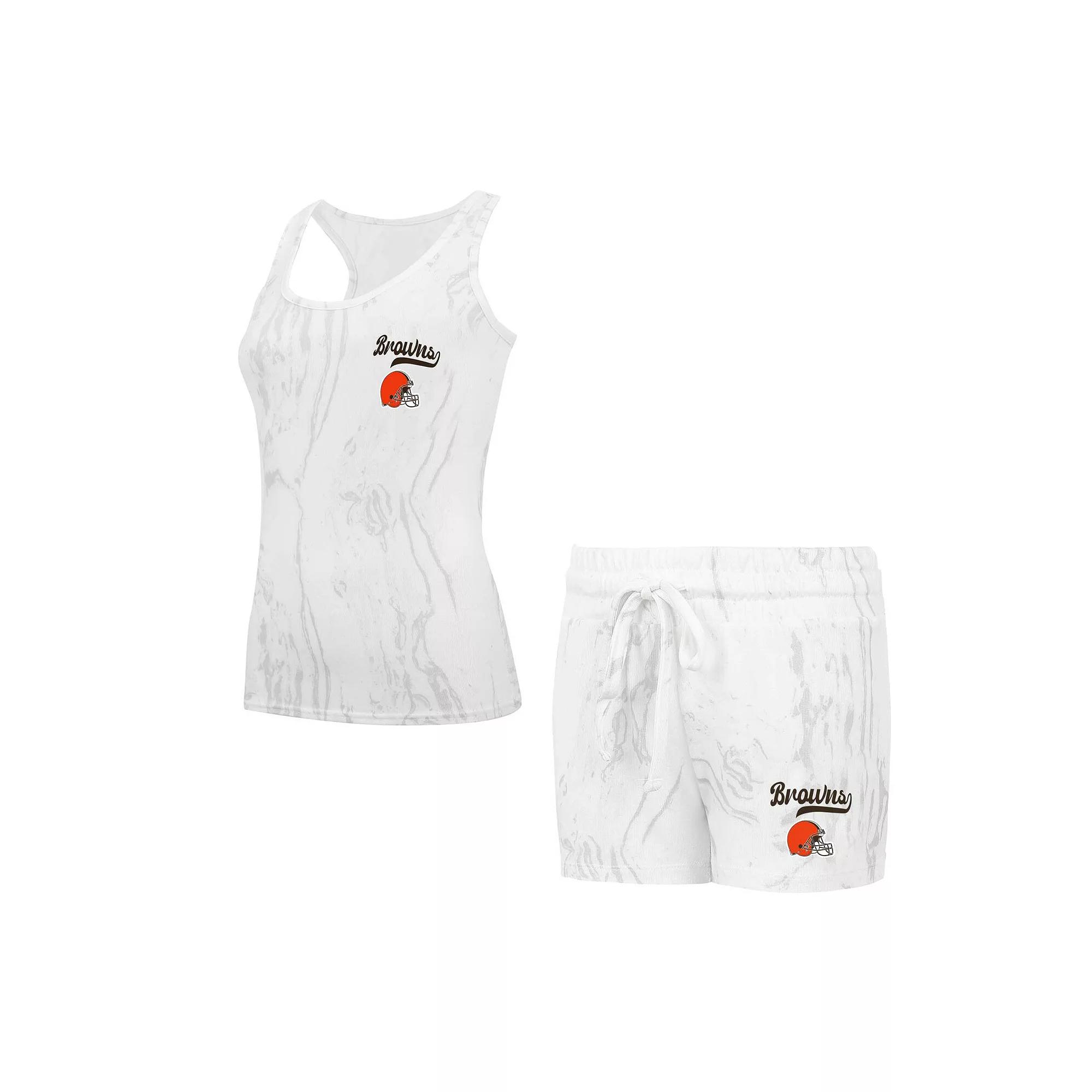 Women's Concepts Sport Cleveland Browns Quartz Hacci Knit Tank Top & Shorts Sleep Set,  Product Image