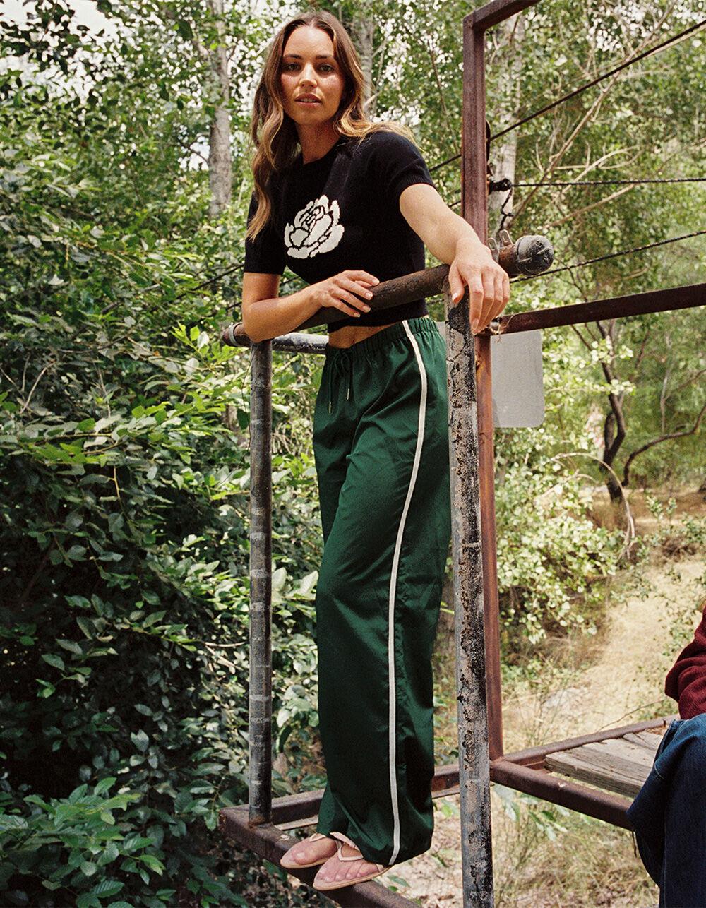 RSQ Womens Low Rise Track Pants - LIGHT GRAY Product Image