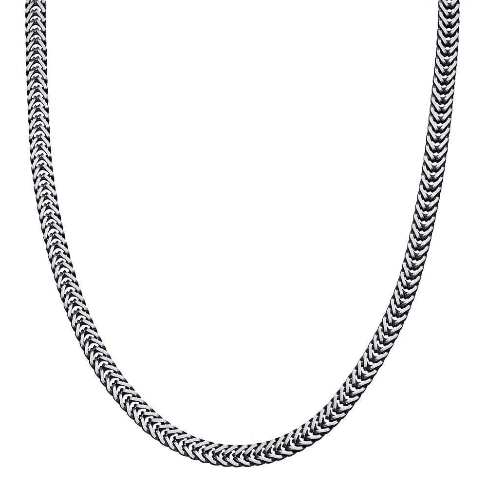 Men's LYNX Stainless Steel Snake Chain Necklace, Size: 18", Black Tone Product Image