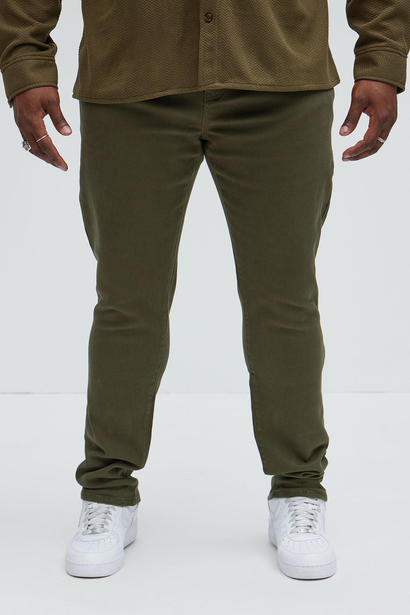 Cornell Stacked Skinny Jeans - Olive Product Image