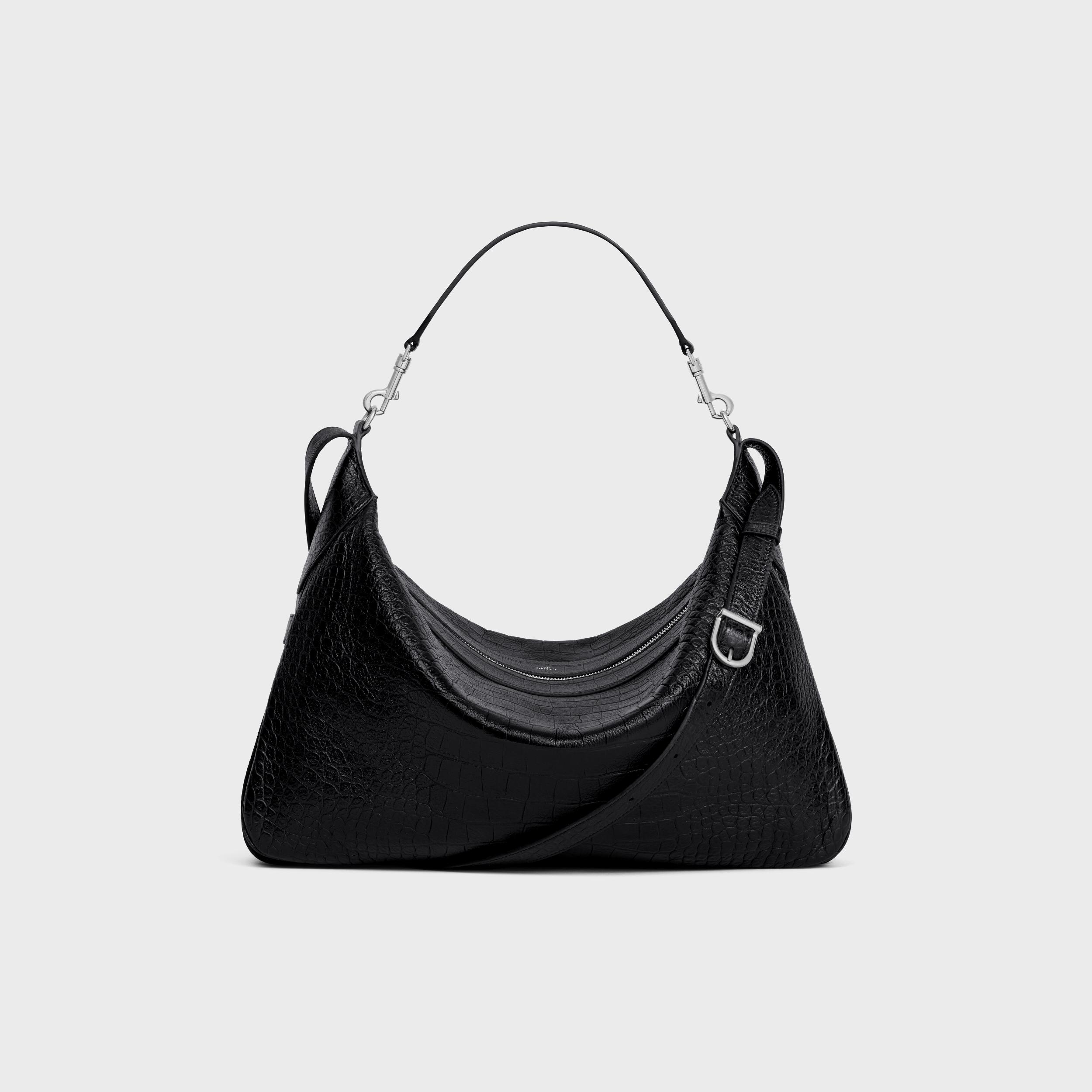 Large Strap Romy IN CROCODILE EMBOSSED DEERSKIN Product Image