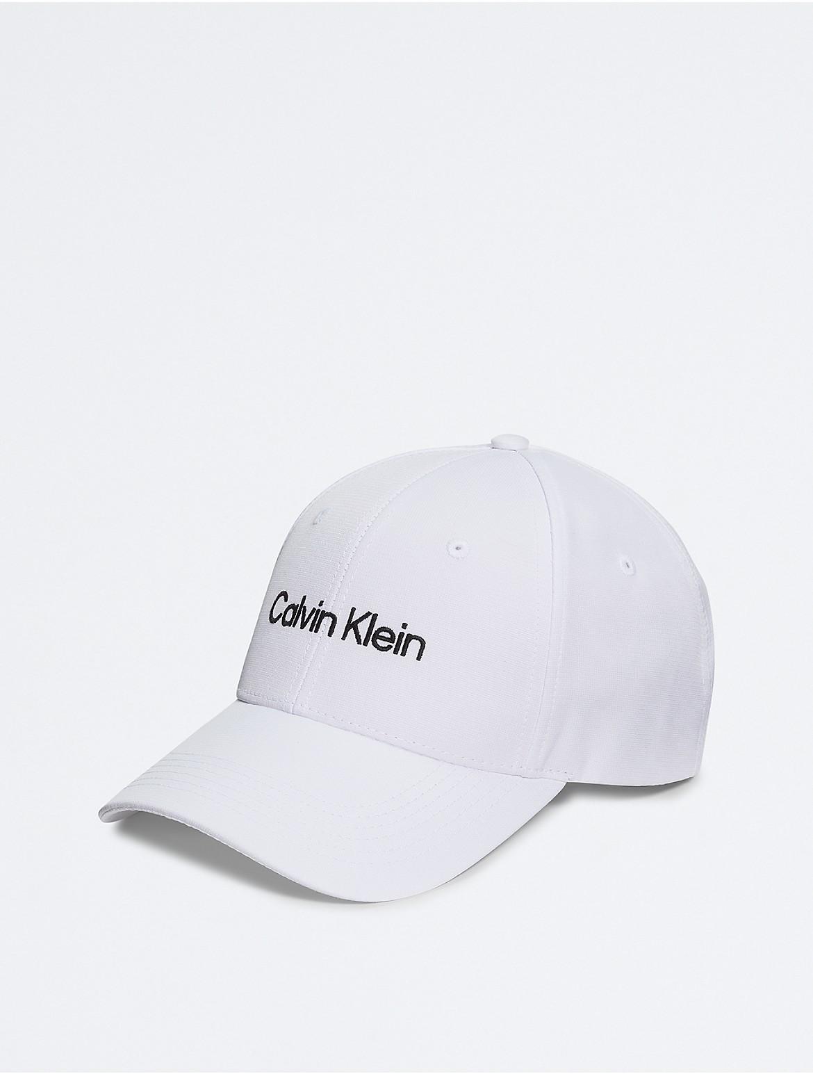 Calvin Klein Mens Standard Logo Embroidery Baseball Cap - White Product Image