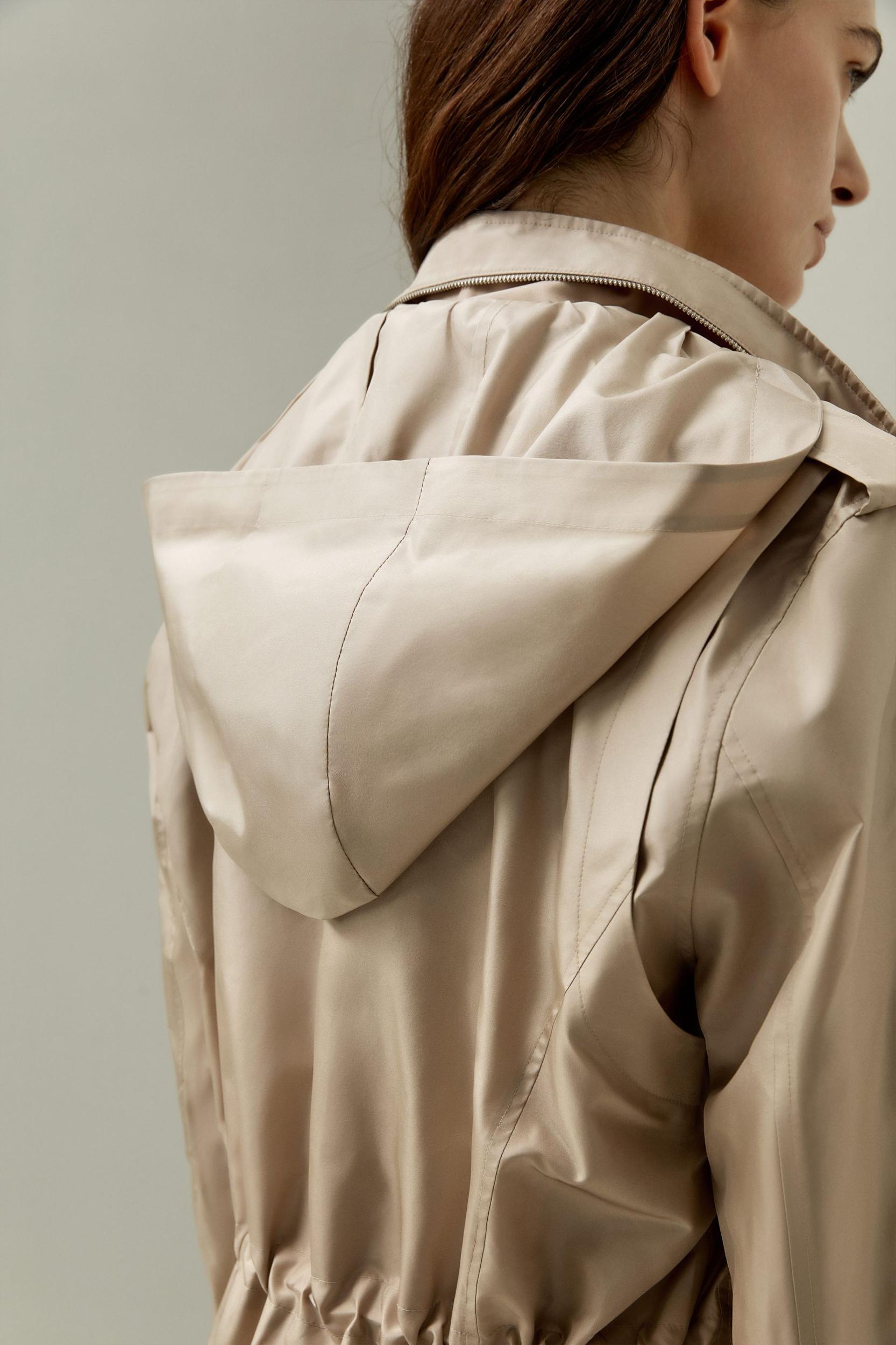 LILYSILK Womens Functional Silk Jacket - Navy Blue 100% High-Quality Silk - Ultimate Luxury Drawstring Waist Jacket Product Image