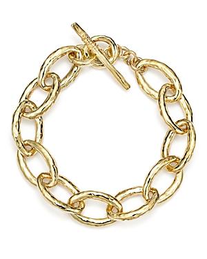 Womens Classico 18K Yellow Gold Hammered Bastille Mini Link Bracelet Product Image