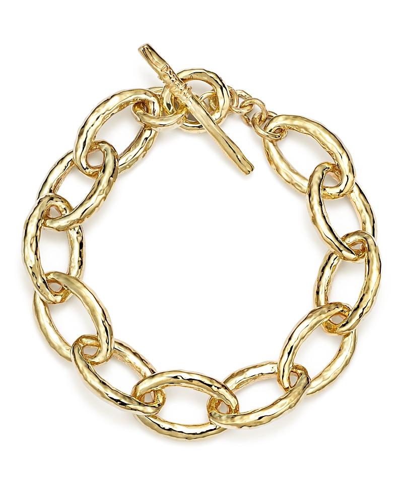 Womens Classico 18K Yellow Gold Hammered Bastille Mini Link Bracelet Product Image
