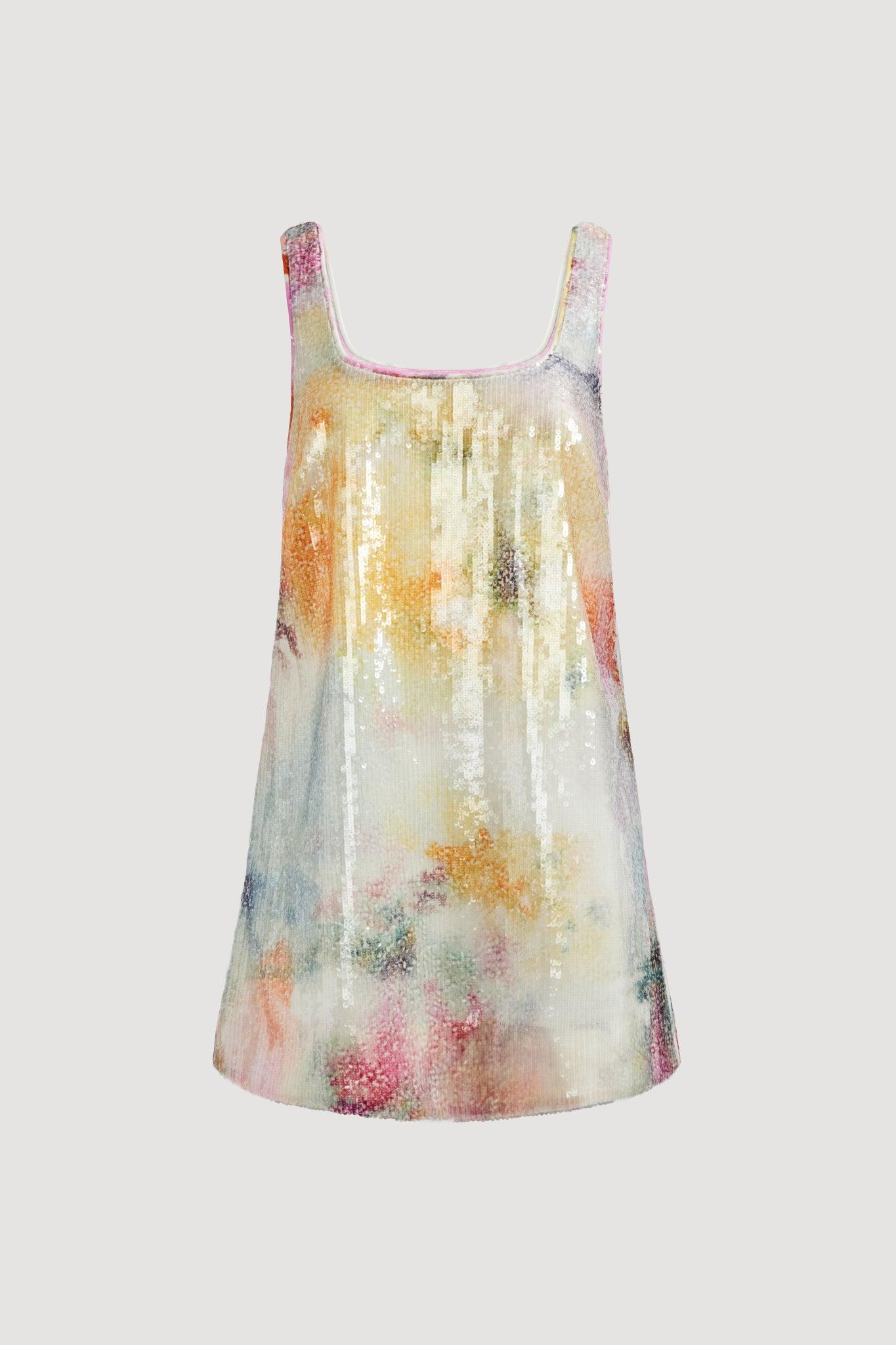 Dahlia Mini Dress-MIST BLOOM / 4 Product Image