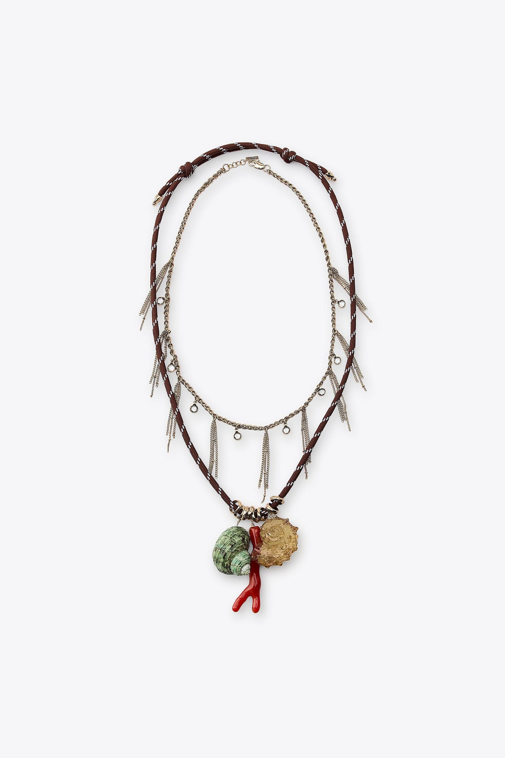 PACK OF 2 SHELL CHARM NECKLACES Product Image