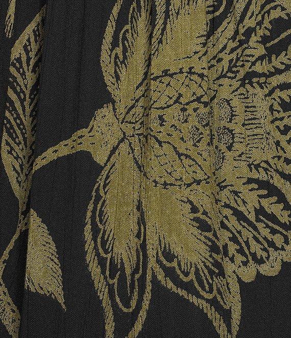 Angie Sleeveless Border Print Keyhole Knot Front Wide Leg Jumpsuit Product Image