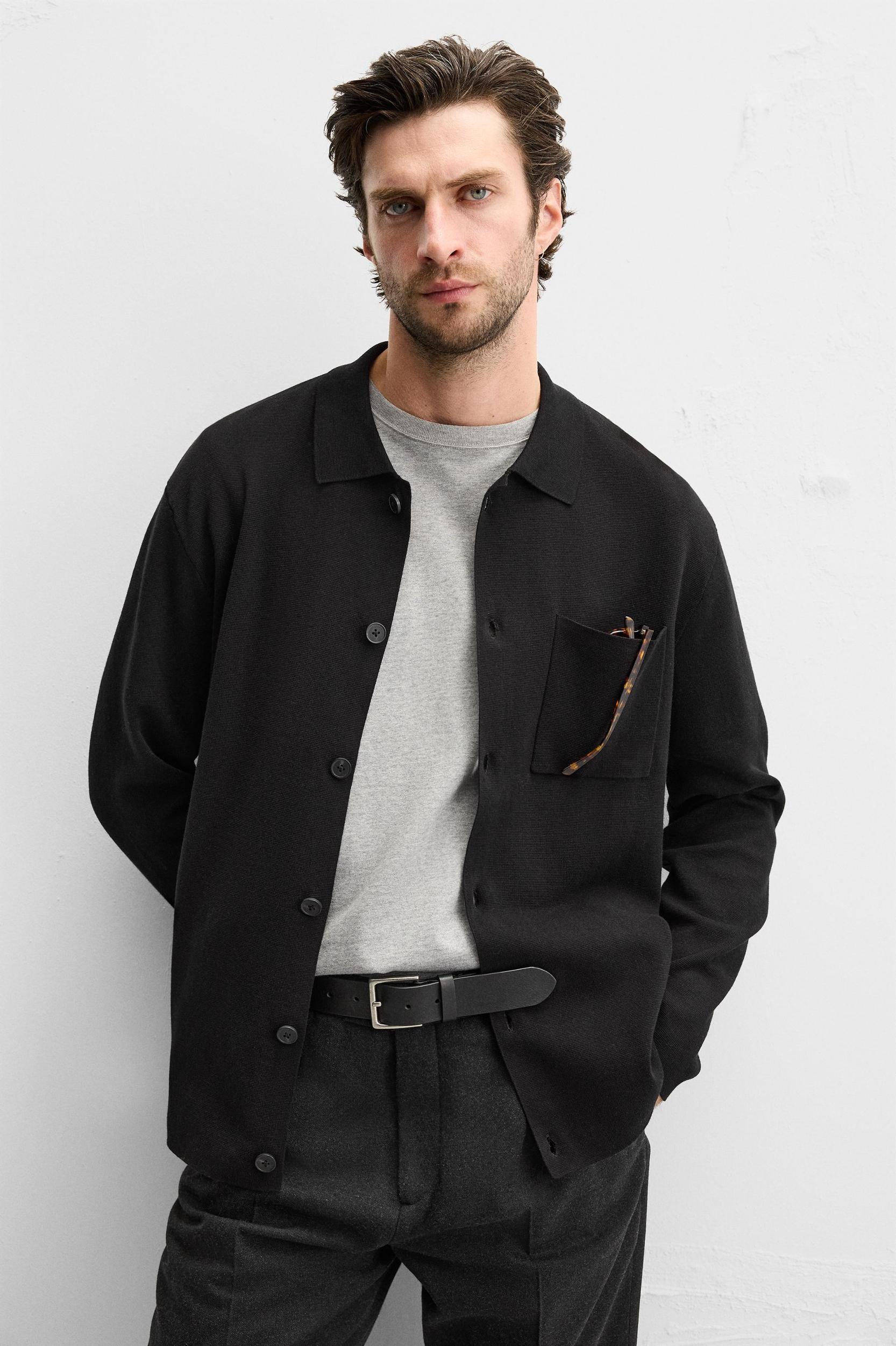 POCKETED COTTON CARDIGAN Product Image