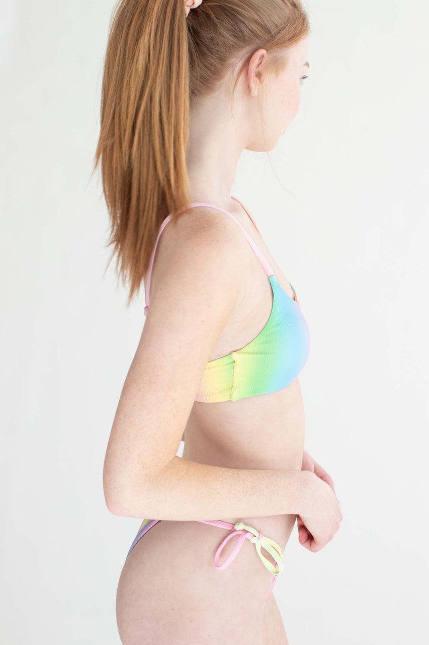 Soft Rainbow Bikini Top Product Image