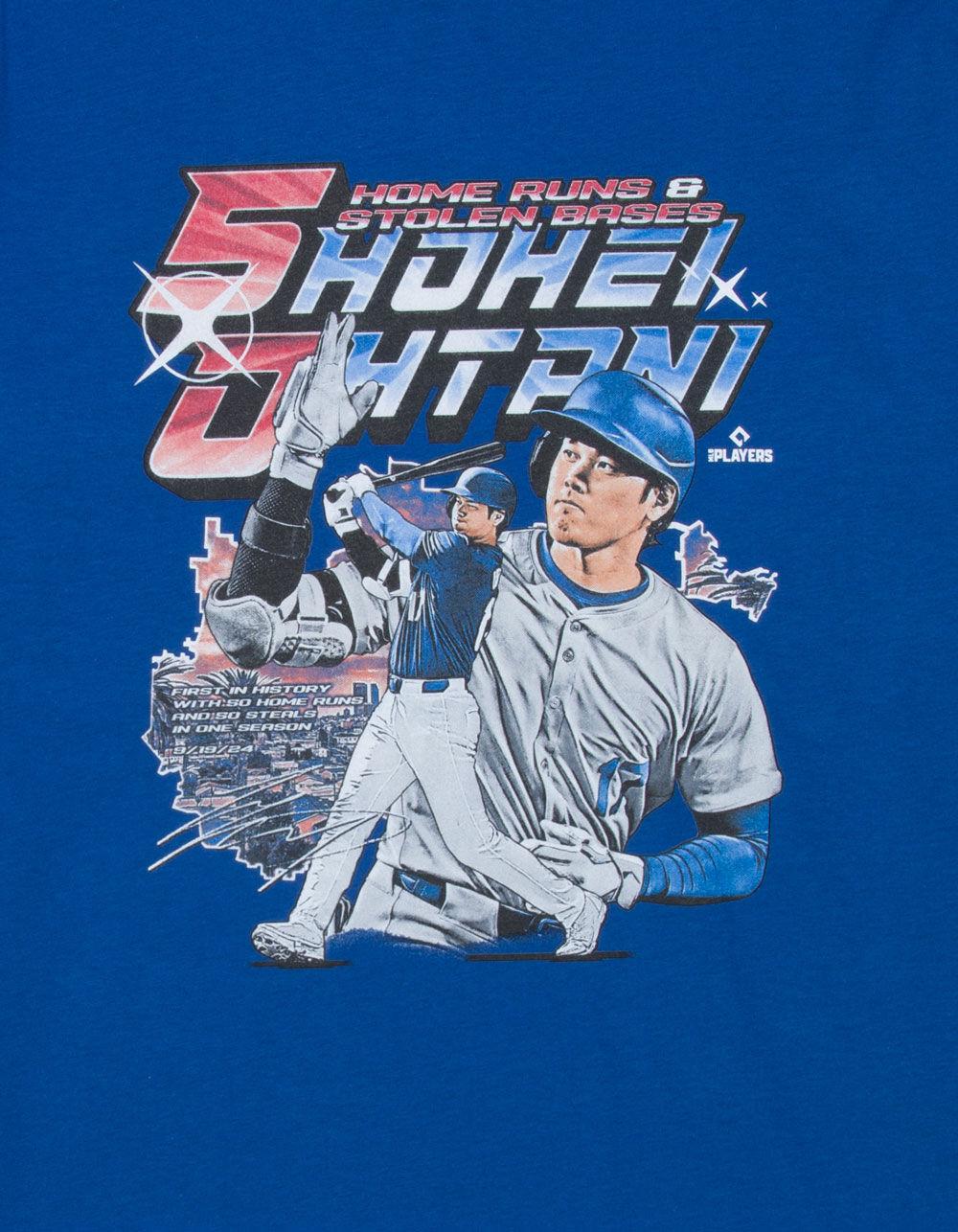 500 LEVEL Shohei Ohtani 50/50 Club Mens Tee - BLUE Product Image