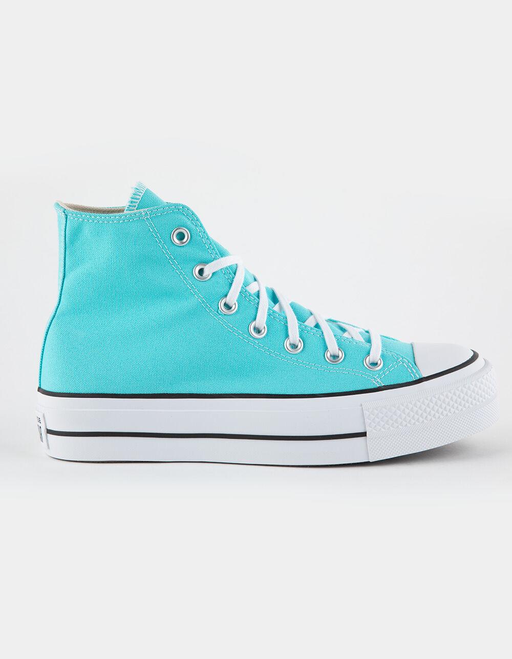 CONVERSE Chuck Taylor All Star Lift Platform Womens High Top Shoes - BLUE Product Image