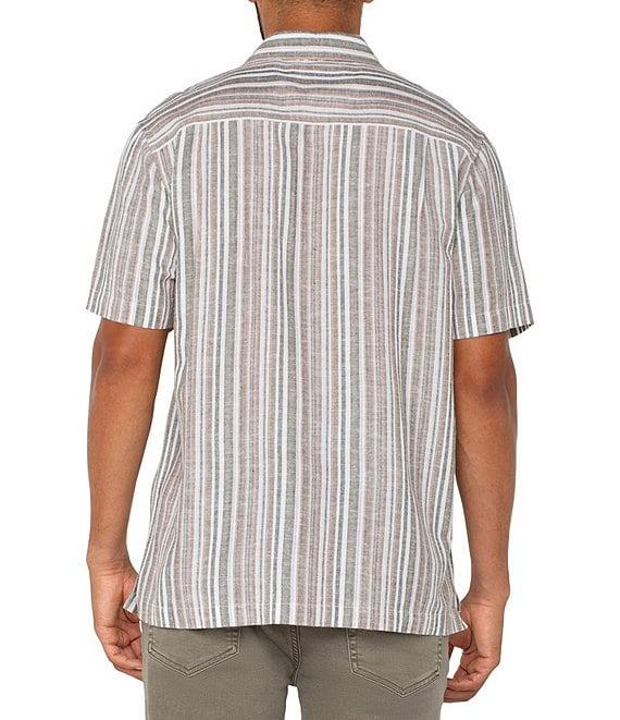 Liverpool Los Angeles Vintage Inspired Striped Short Sleeve Woven Shirt Product Image