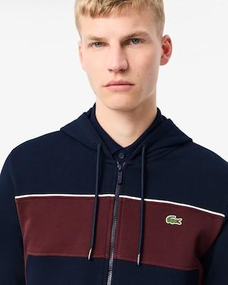 Men's Zip-Up Colorblock Hoodie Product Image