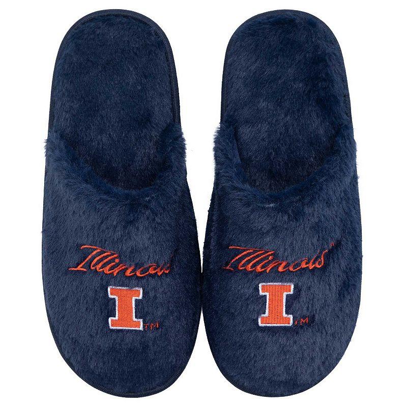 Women's ZooZatz Illinois Fighting Illini Team Faux Fur Slippers, Size: 5/6, Blue Product Image