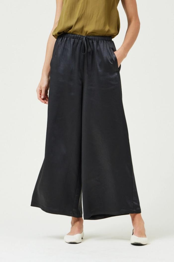 Wide Leg Satin Pants Product Image