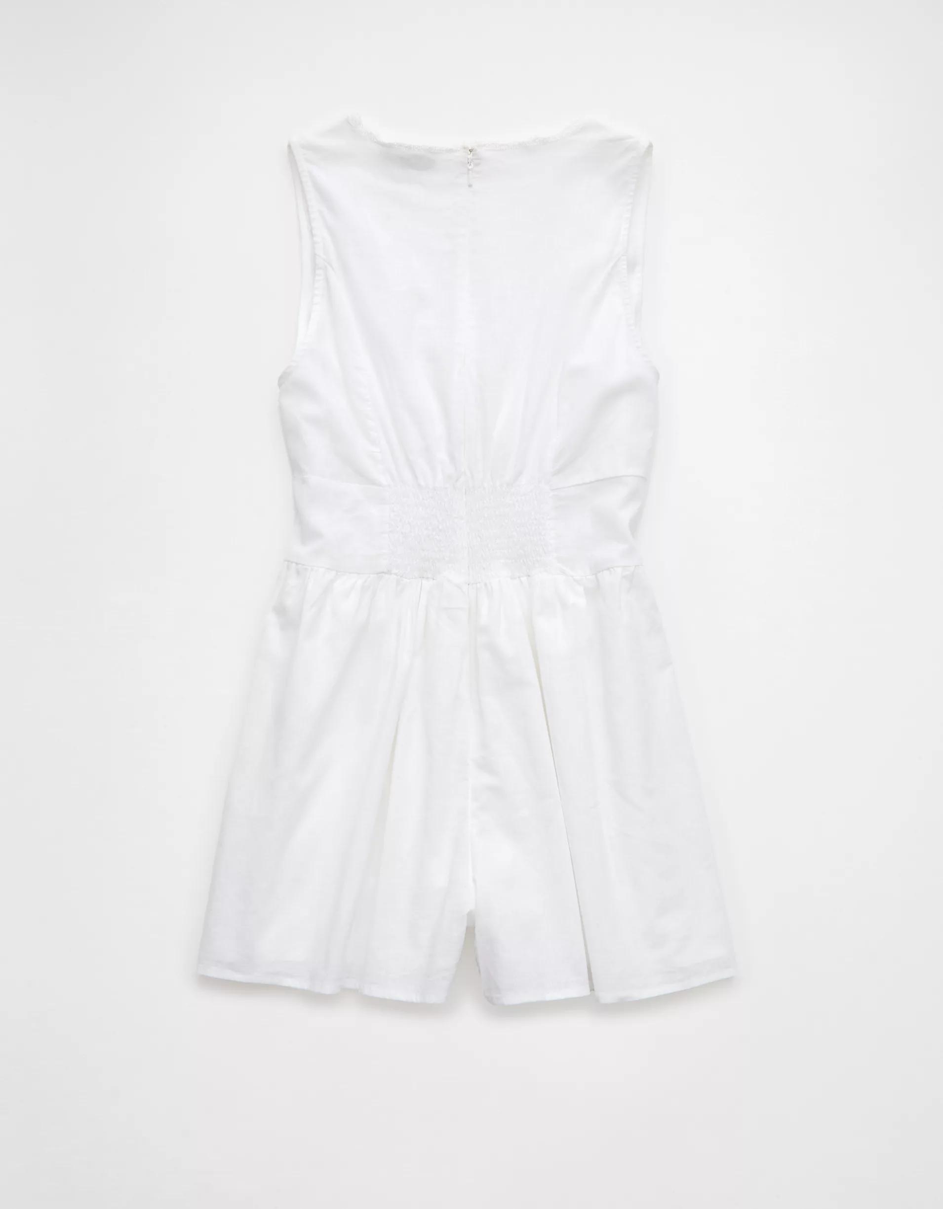 AE Tie Front V-Neck Romper Product Image