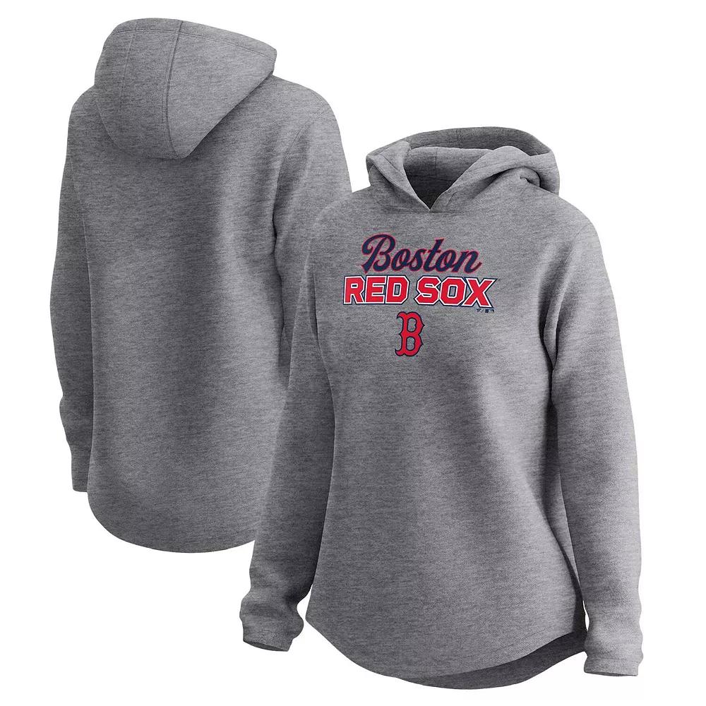 Womens Fanatics Branded Heather Gray Boston Red Sox Fleece Pullover Hoodie Product Image
