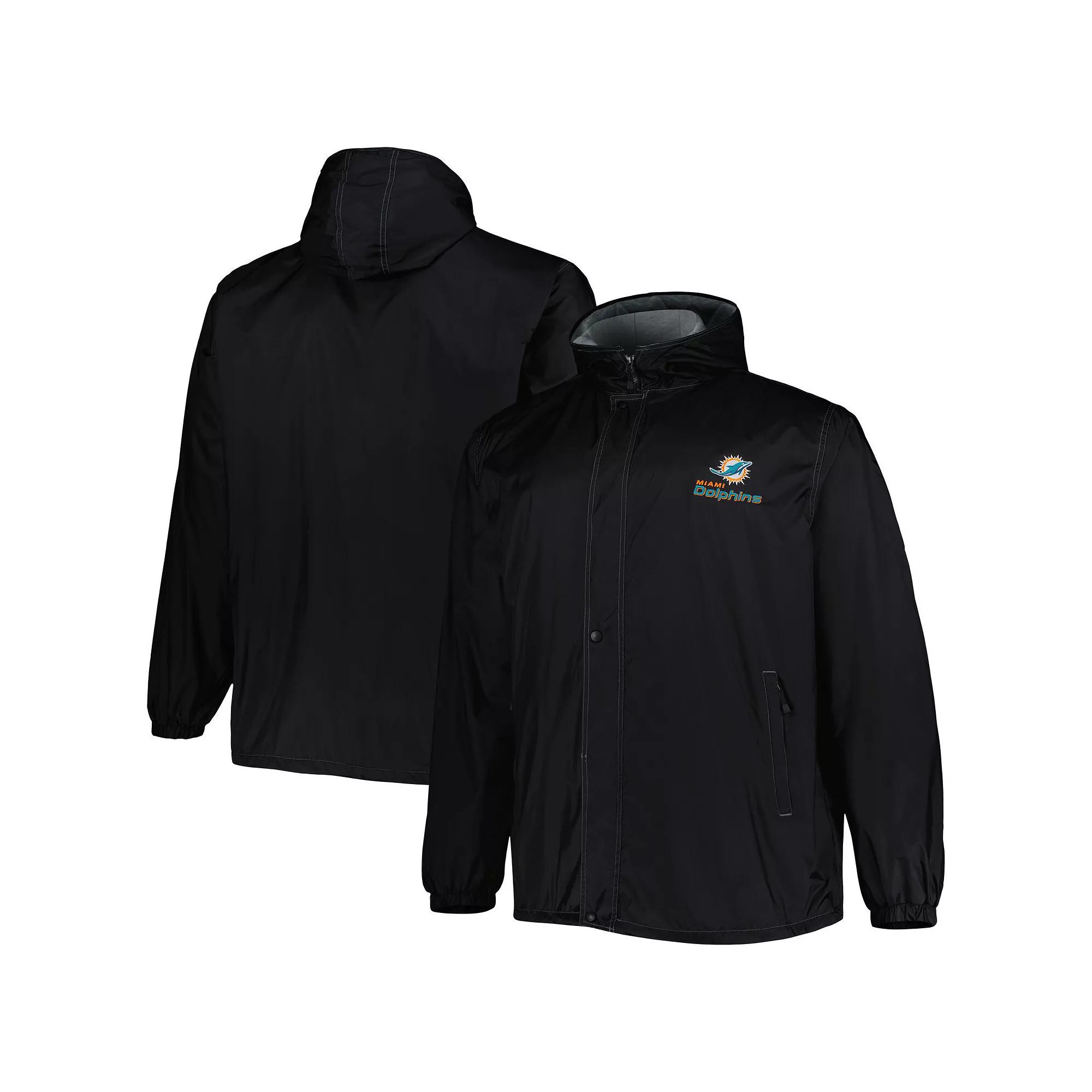 Men's Dunbrooke Black Miami Dolphins Big & Tall Legacy Stadium Full-Zip Jacket, Size: LT Product Image