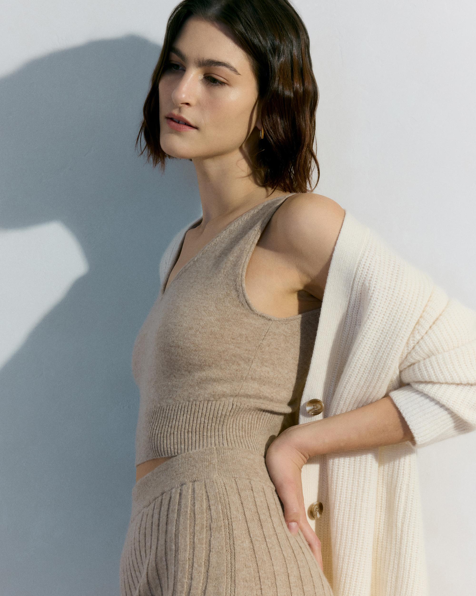 Quince | Women's Mongolian Cashmere Oversized Boyfriend Cardigan Sweater Product Image