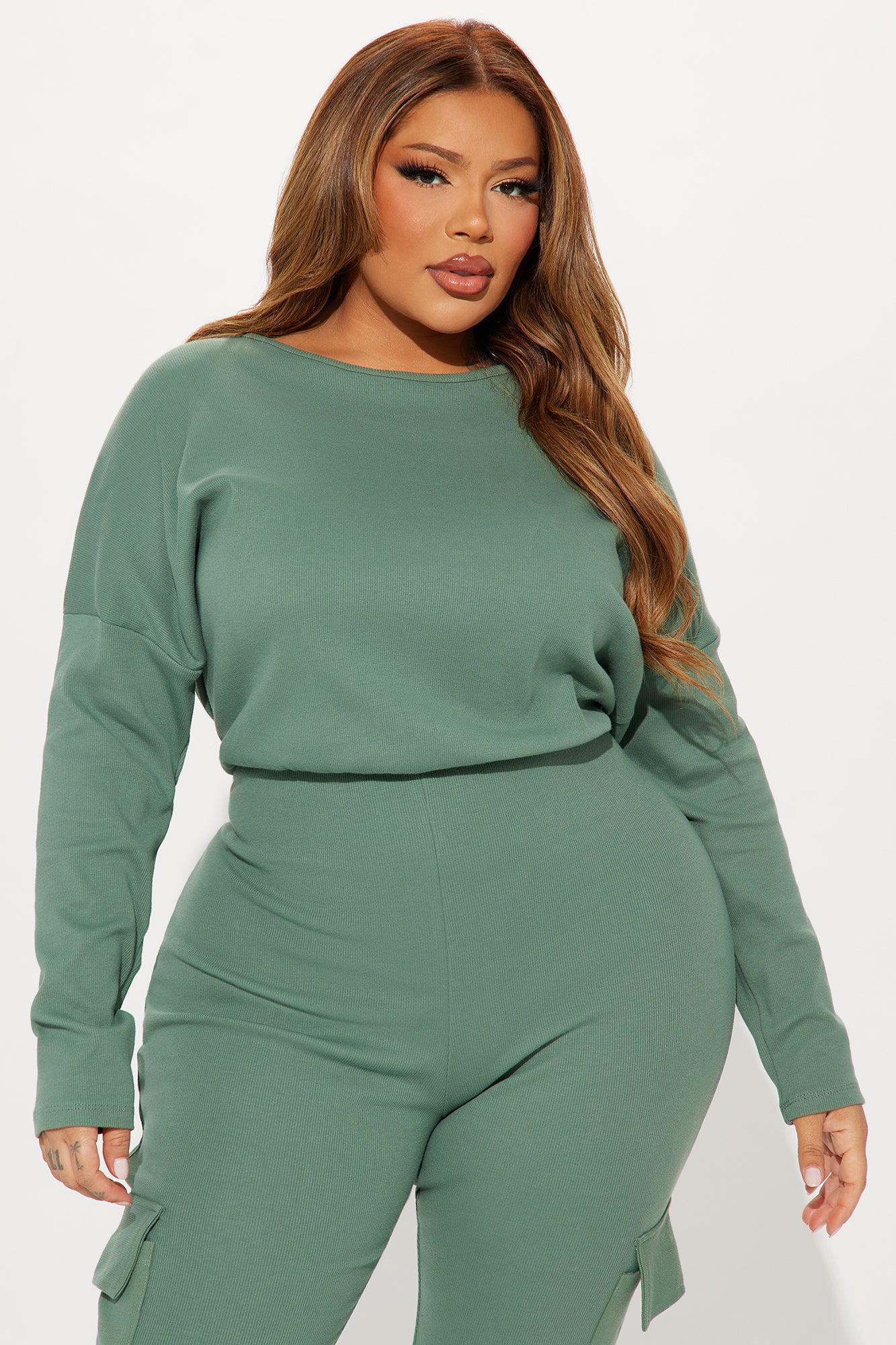 Airport Lounging Jumpsuit - Green Product Image