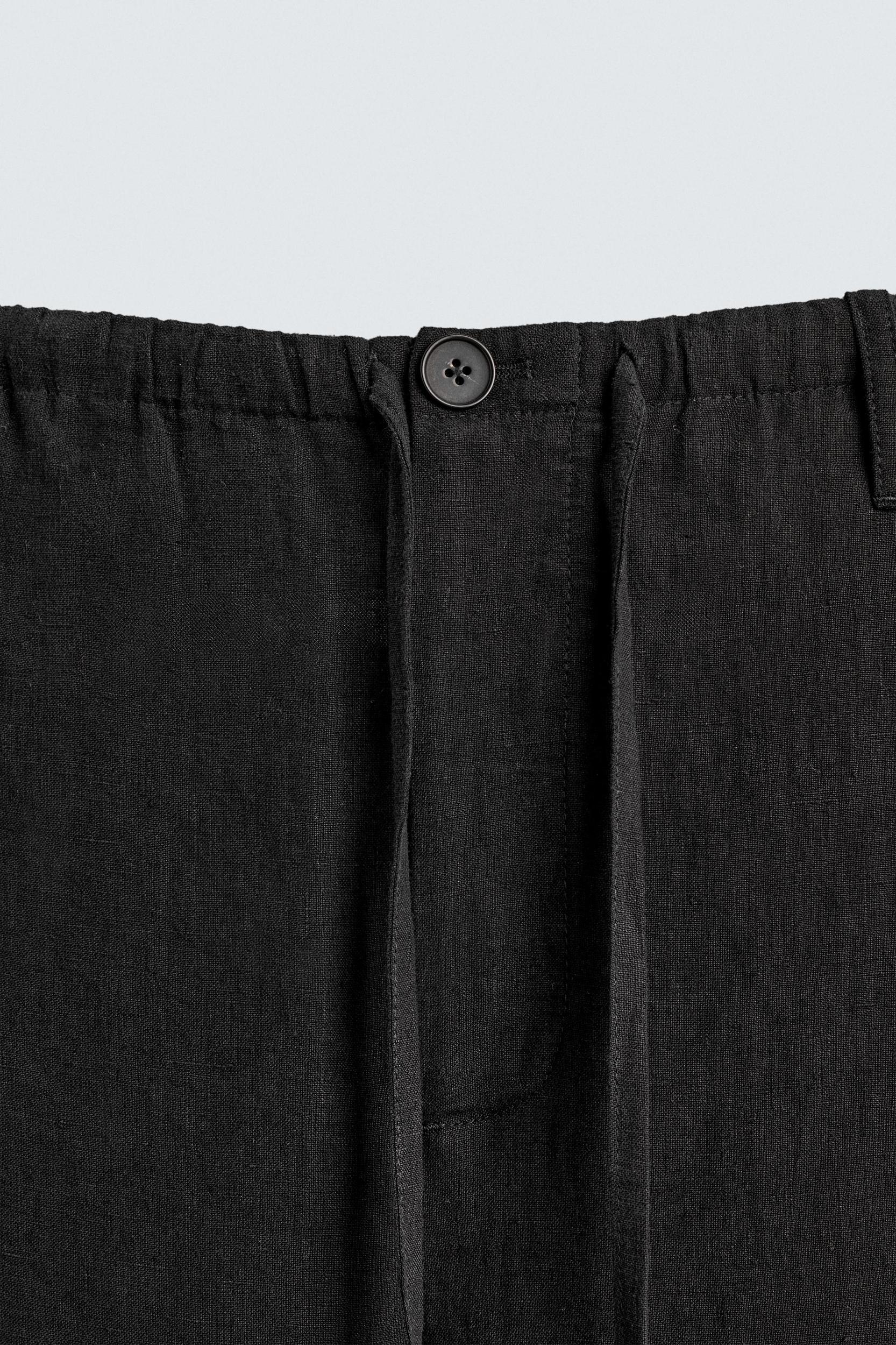 RELAXED FIT 100% LINEN PANTS Product Image