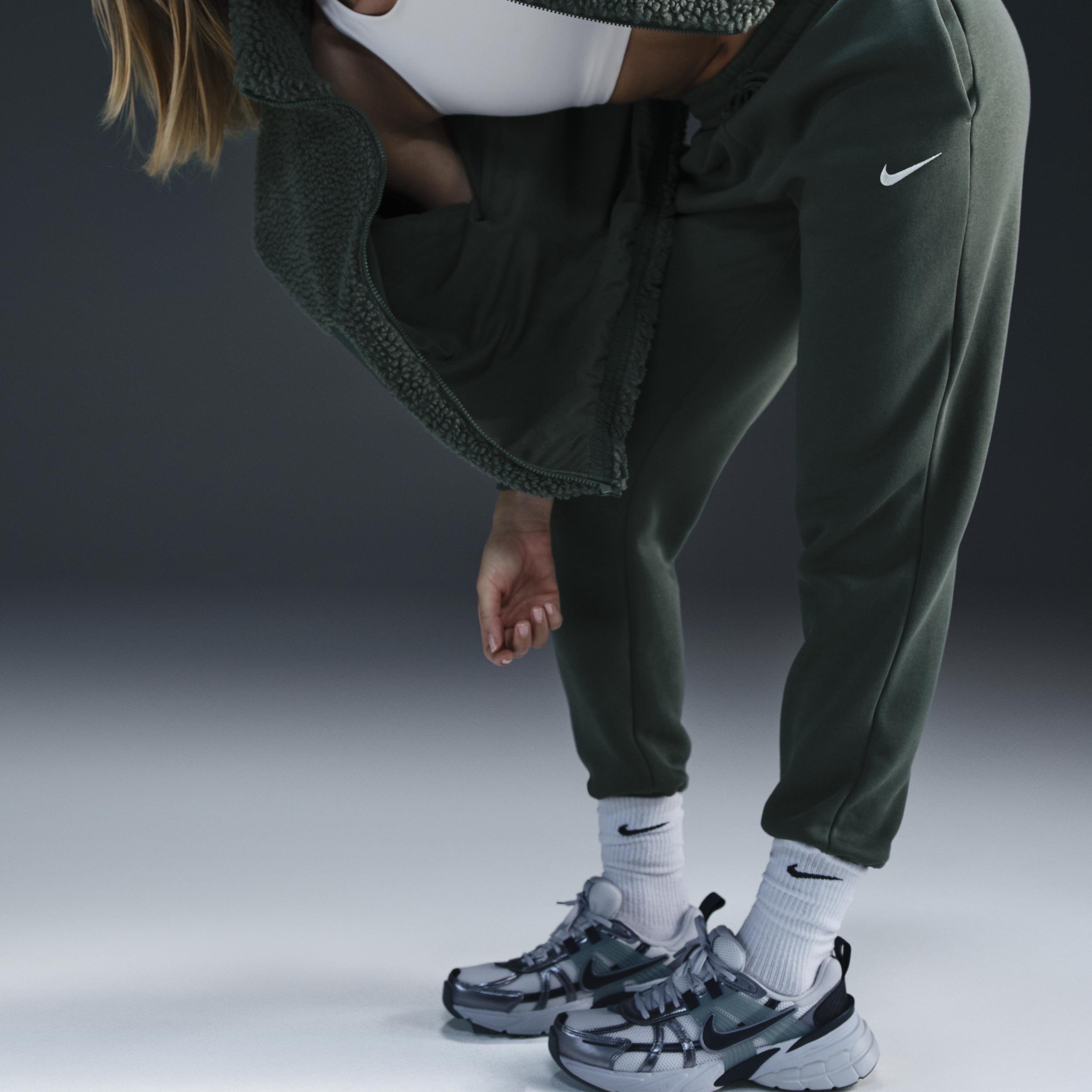 Womens Nike Sportswear Phoenix Fleece Mid-Rise Sweatpants | FZ7626-338 Product Image