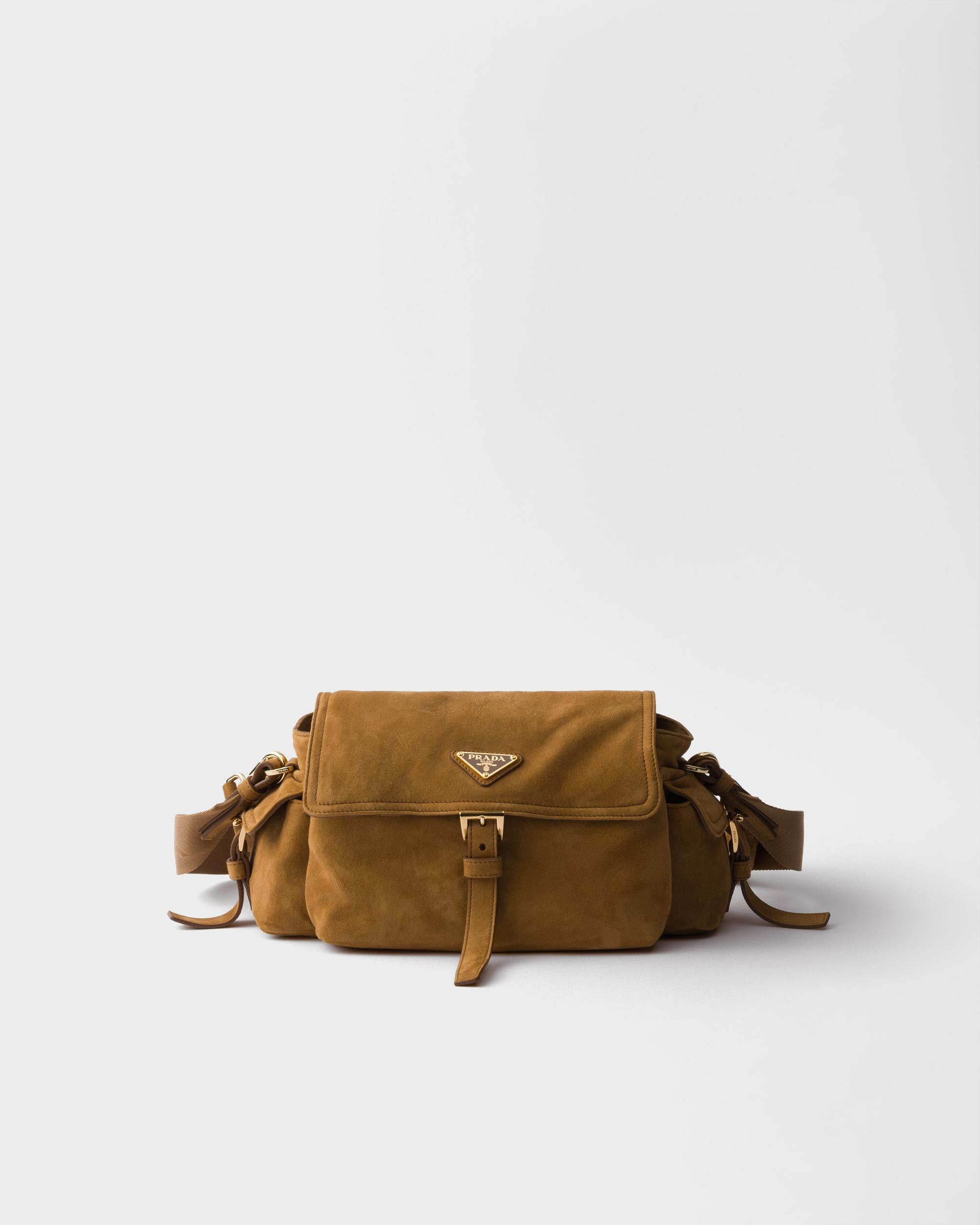 Prada Explore medium suede shoulder bag Product Image