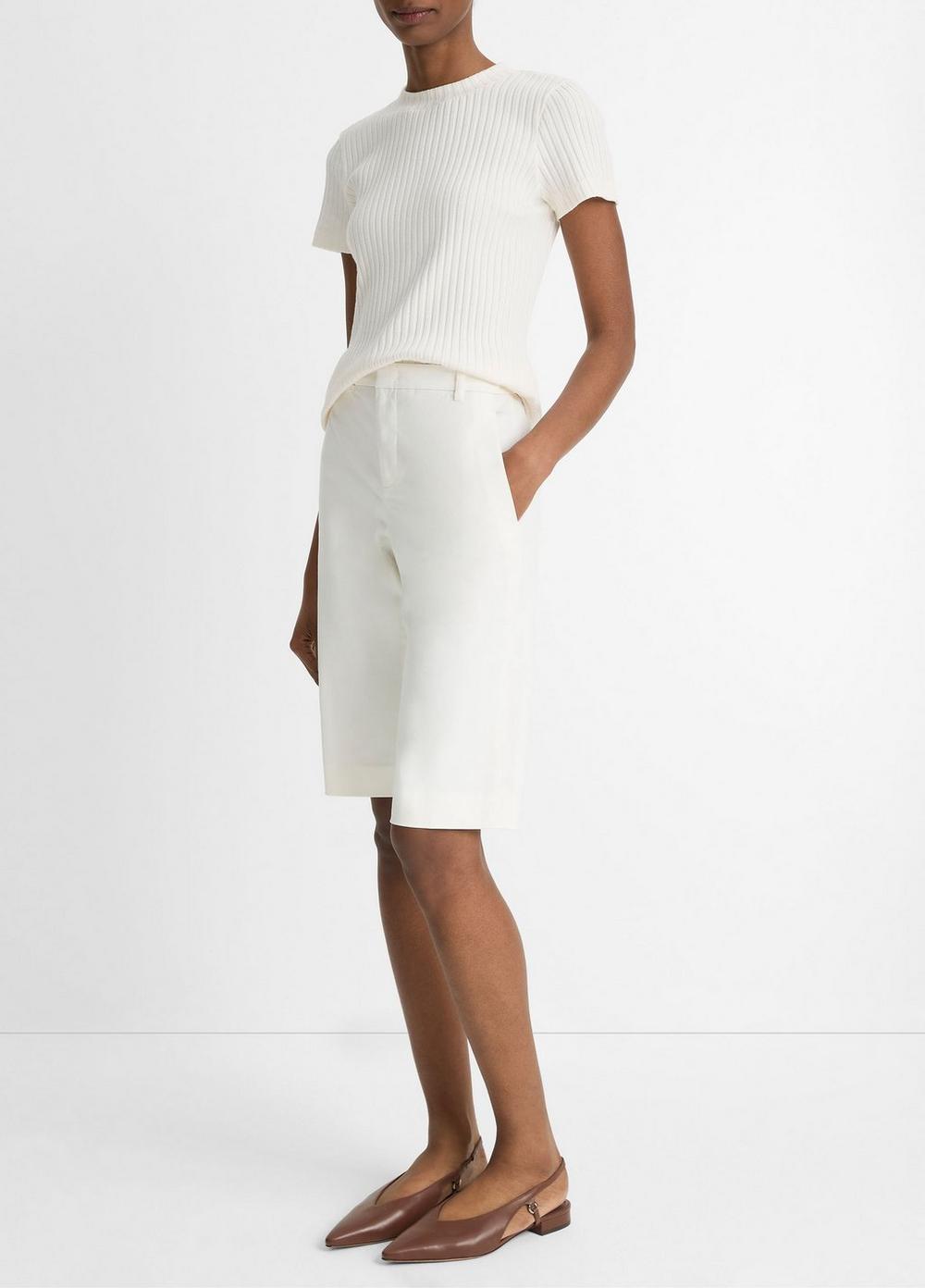 Womens Italian Stretch-cotton Chino Short Vince Product Image