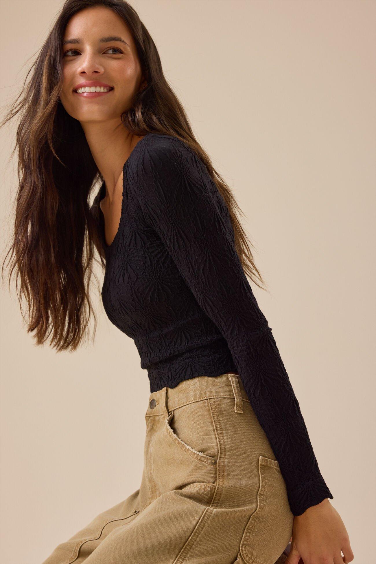 Blaire Seamless Floral Long Sleeve Cami Product Image