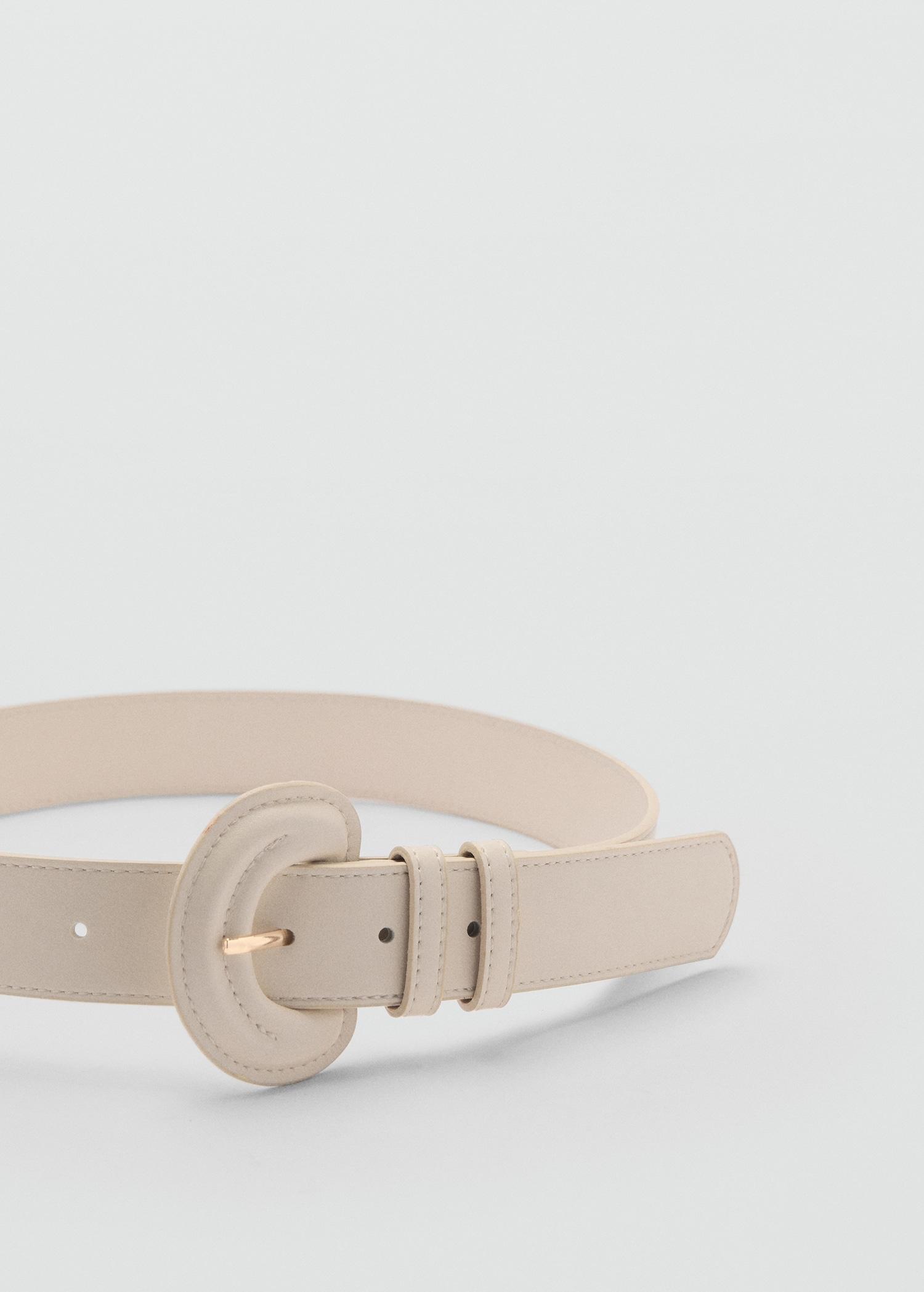 Oval buckle belt - Women | MANGO USA Product Image