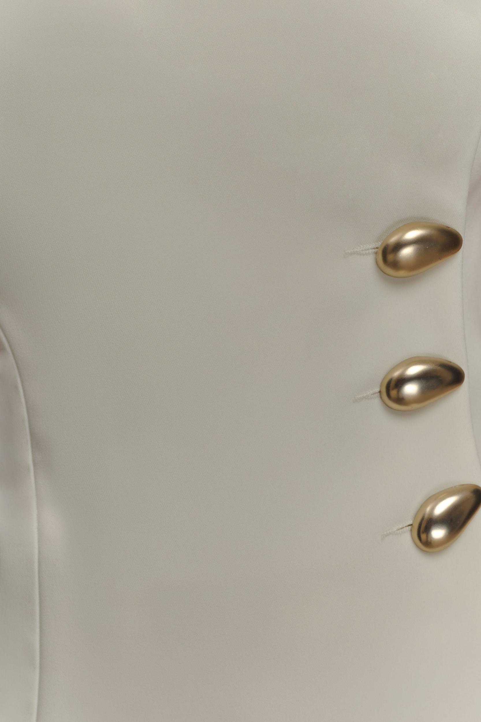 Lindie Strapless Suiting Top - Ivory Product Image