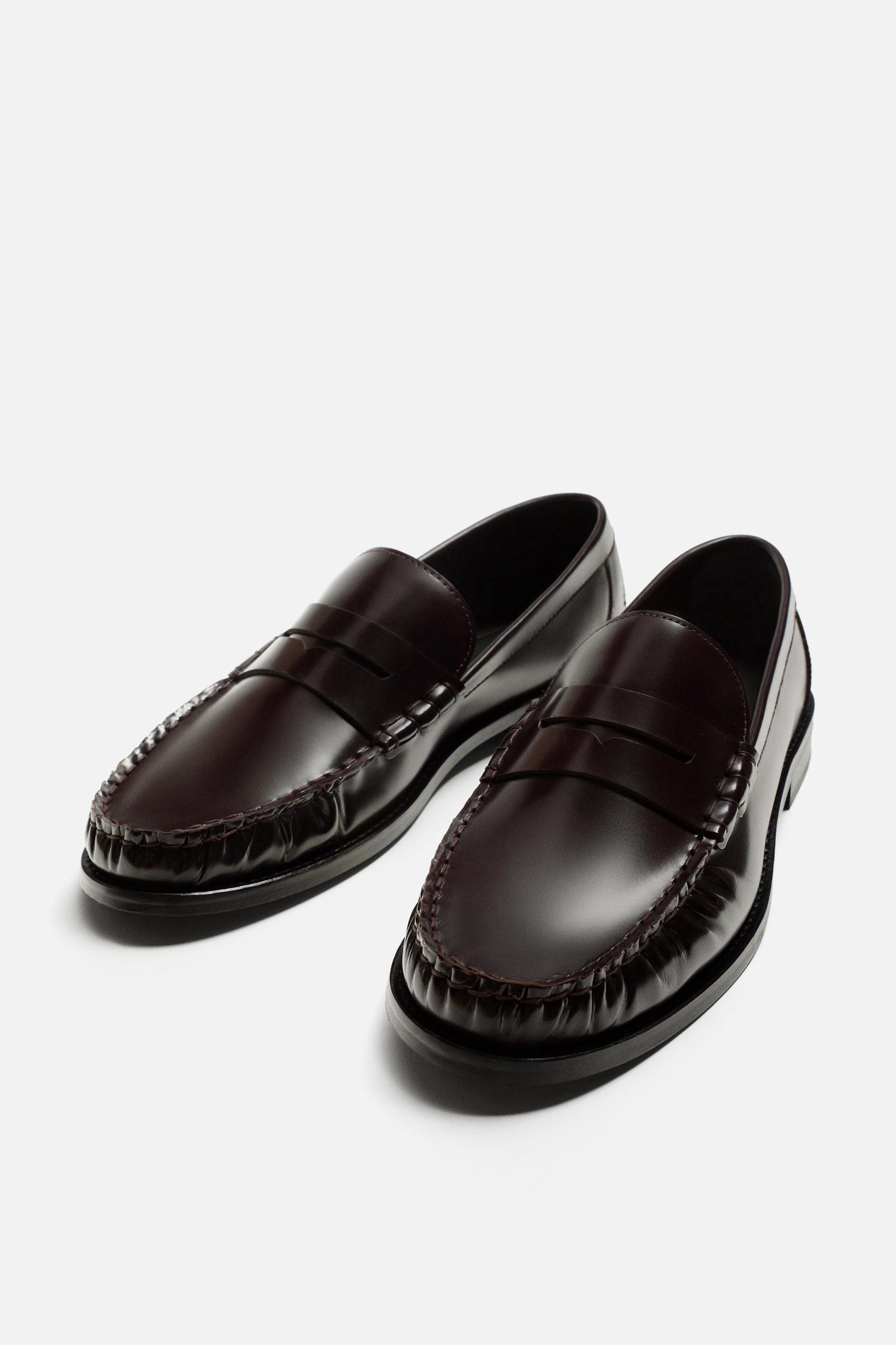 LEATHER PENNY LOAFERS Product Image