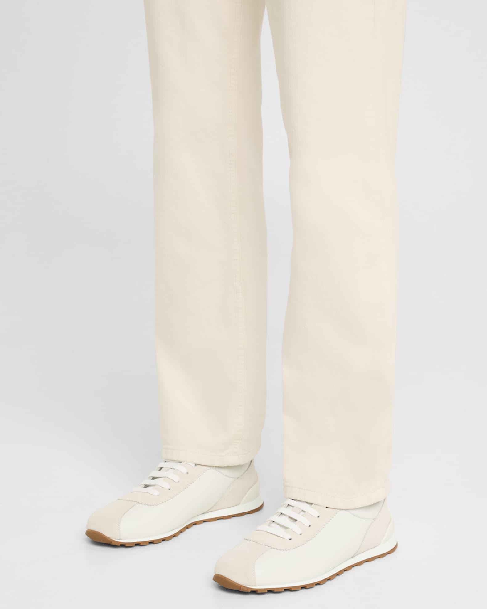 Low-Top Leather Sneakers Product Image