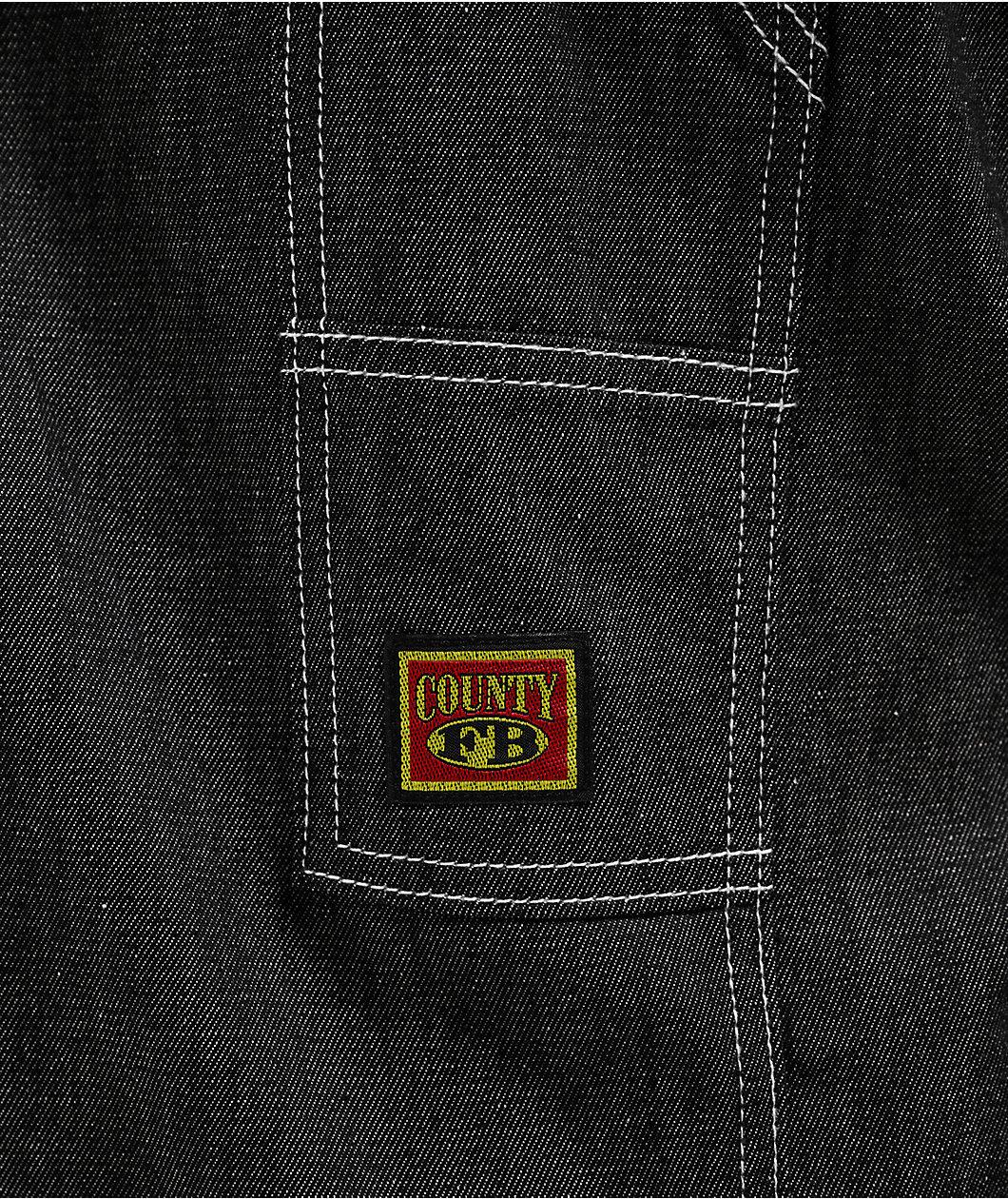 FB County Hard Denim Black Utility Shorts Product Image