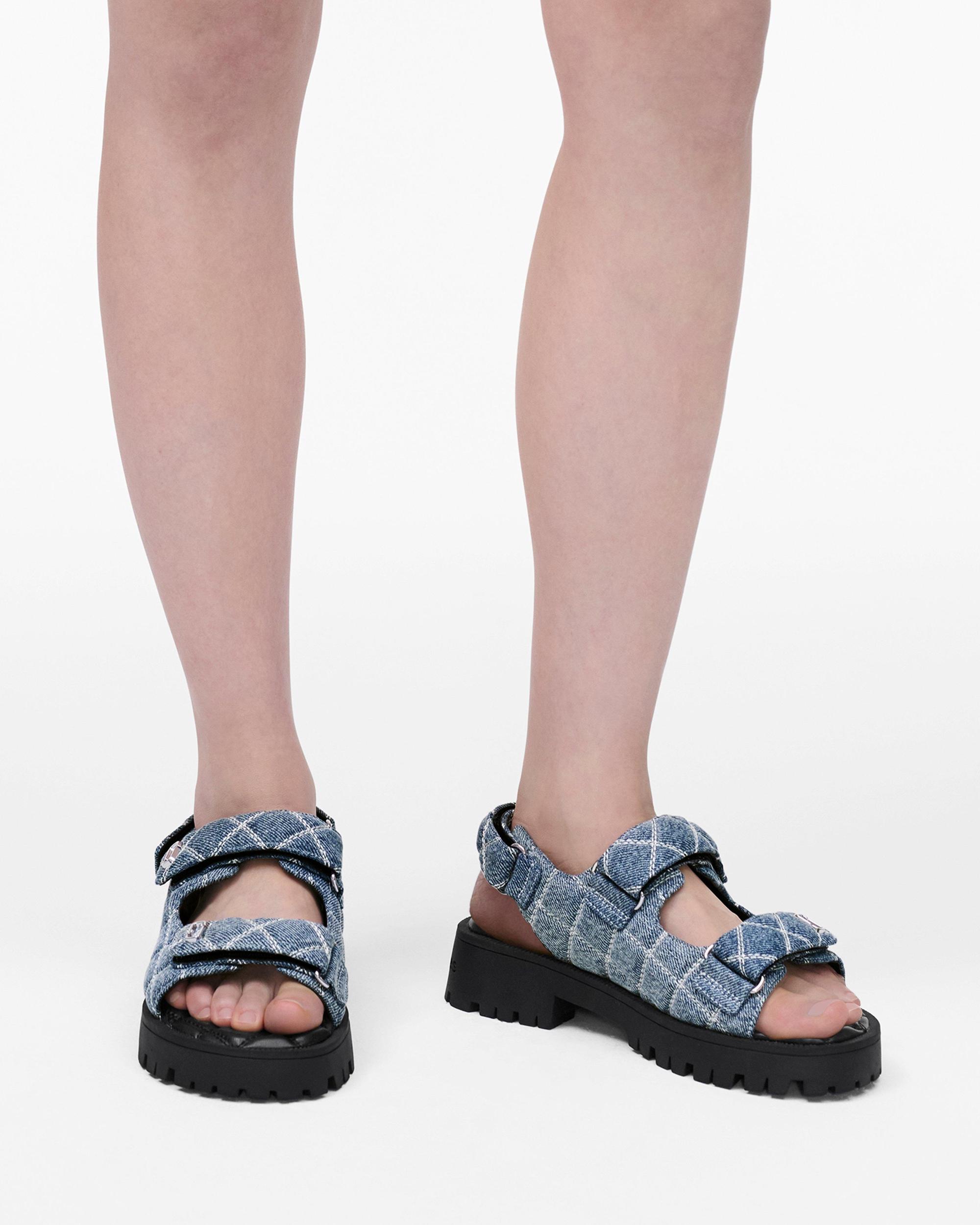 The Quilted Denim Sunny Sandal Product Image