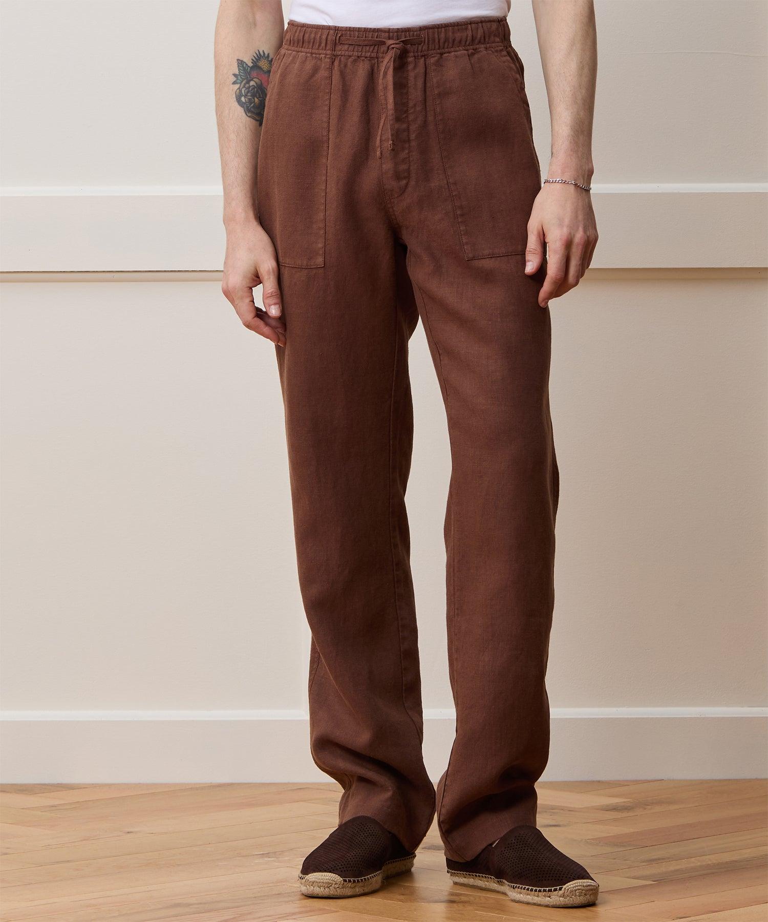 Straight Fit Linen Beach Pant Product Image